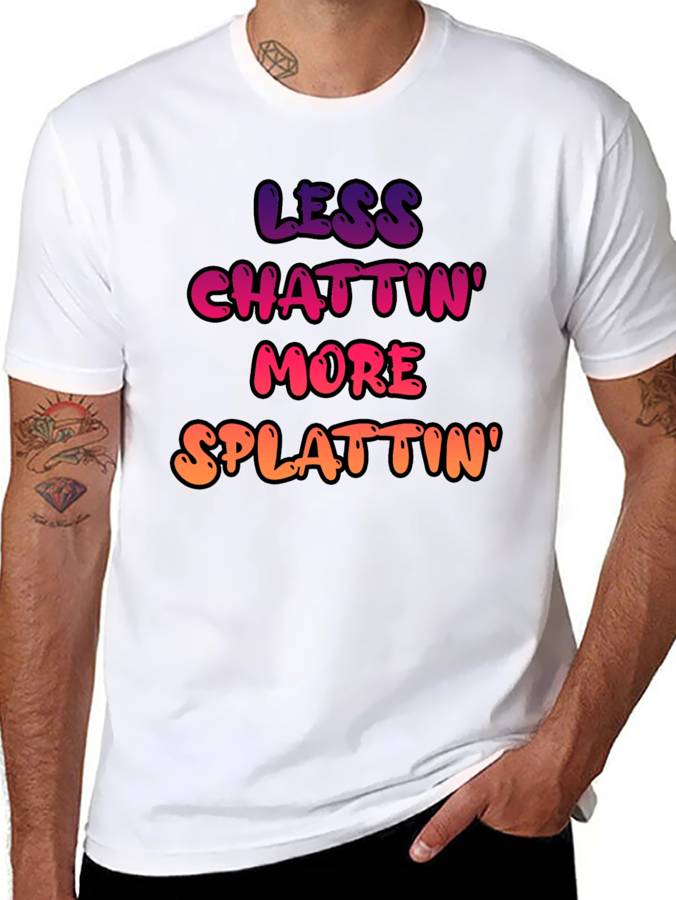 Less Chattin More Splattin Graphic Tee