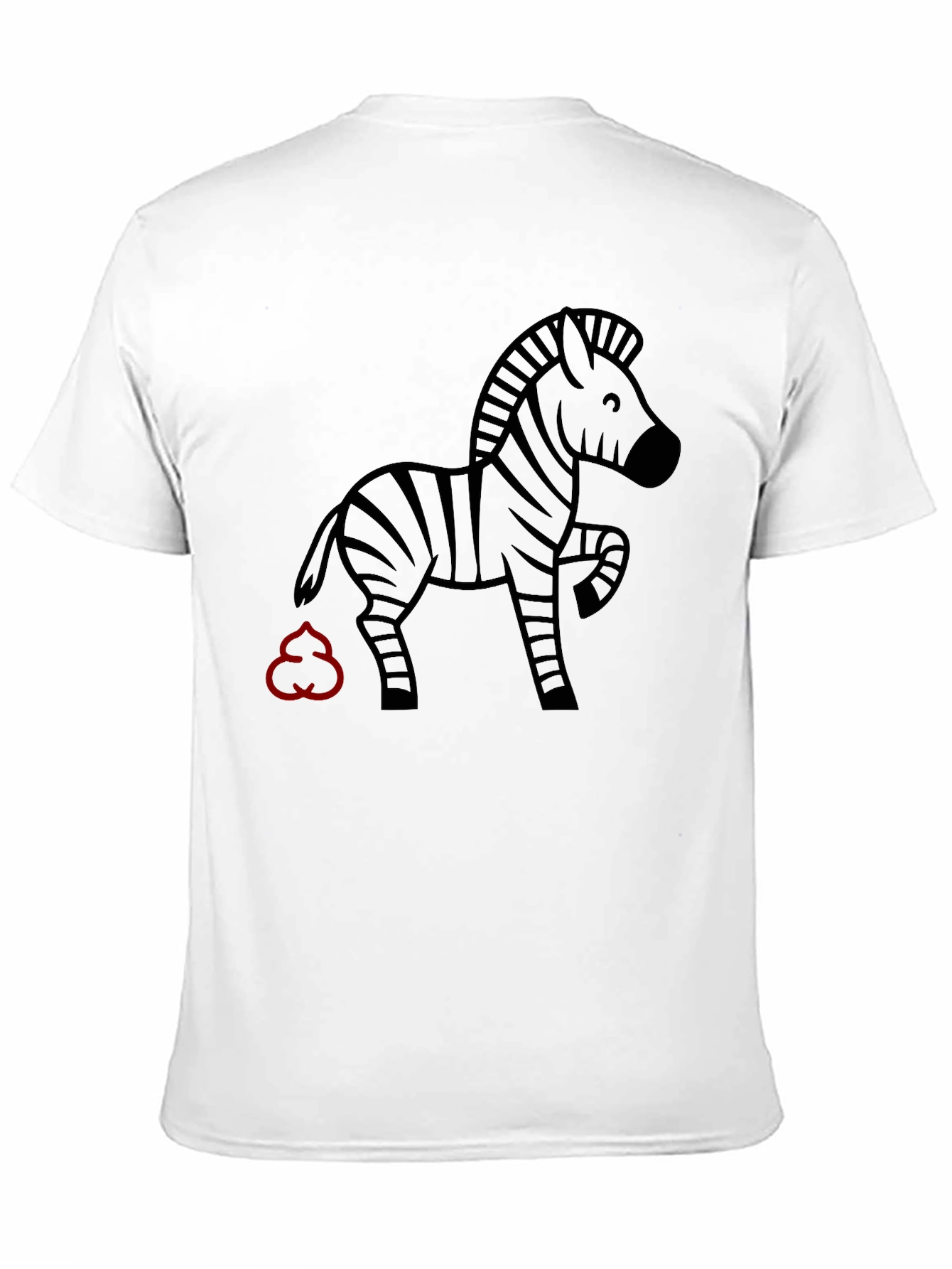 Funny Zebra Graphic Black T-Shirt
