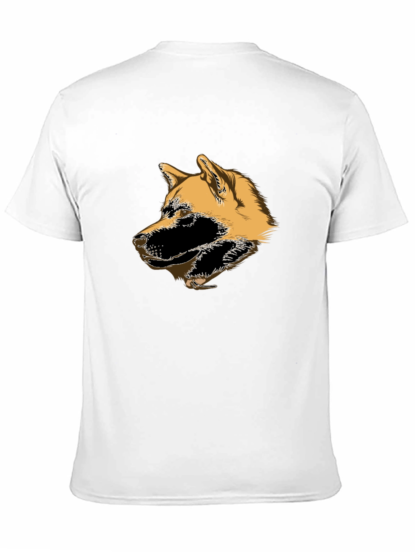 Akita Dog Head Graphic T-Shirt - Black