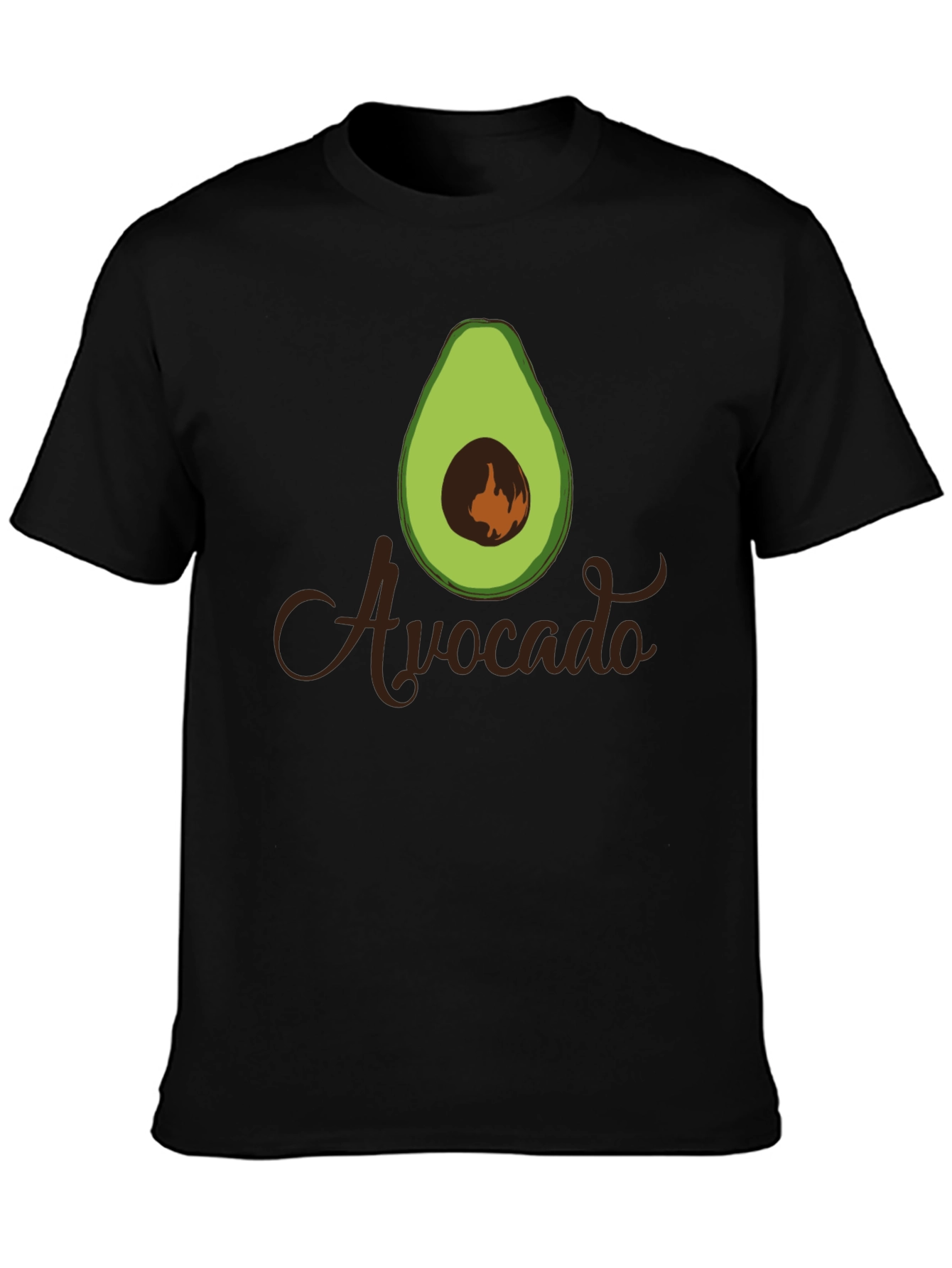 Avocado Graphic Black T-Shirt
