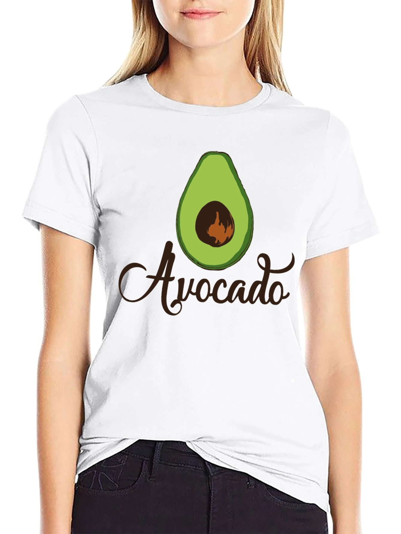 Avocado Graphic Black T-Shirt