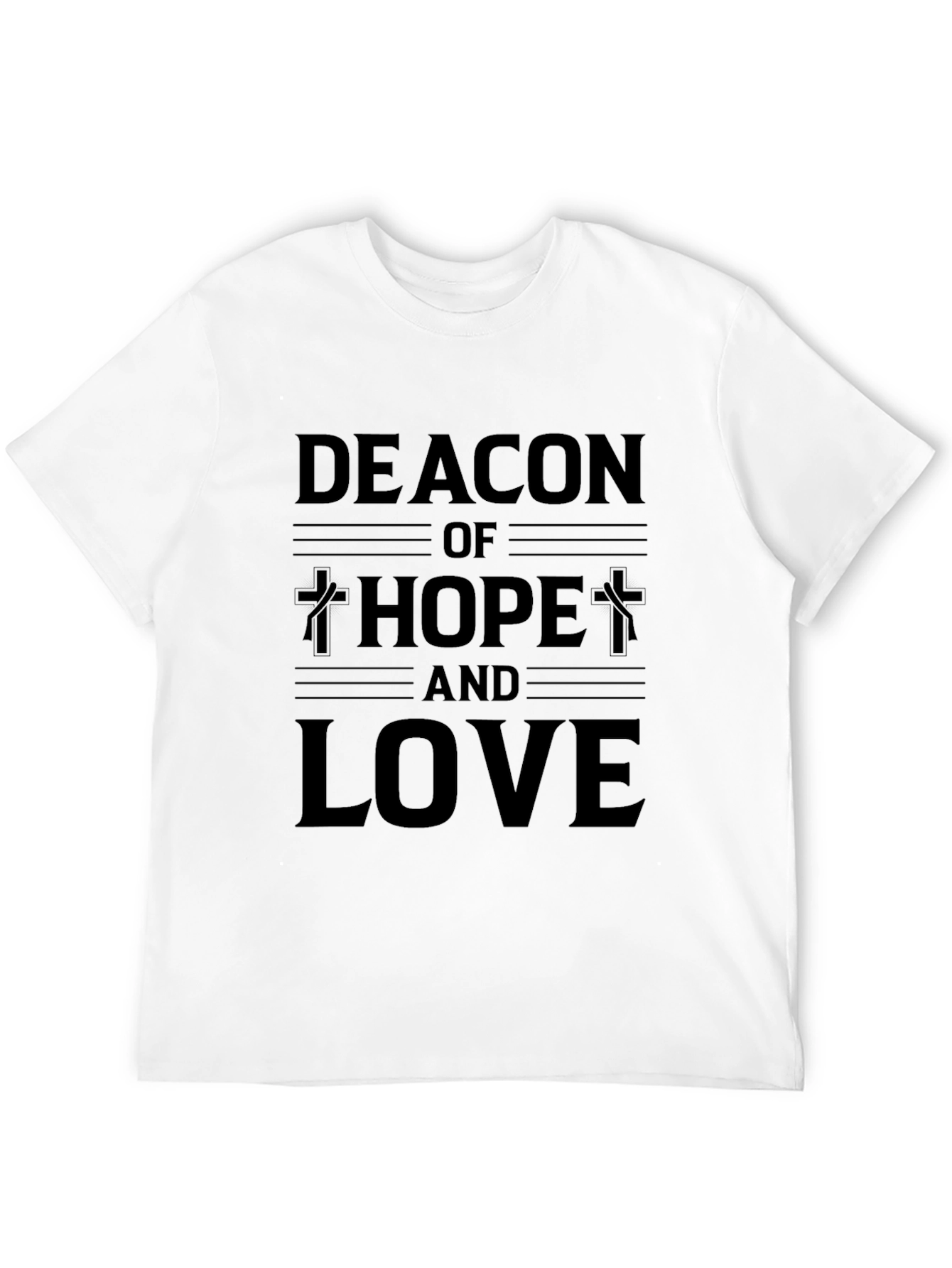 Deacon of Hope and Love Black Graphic T-Shirt