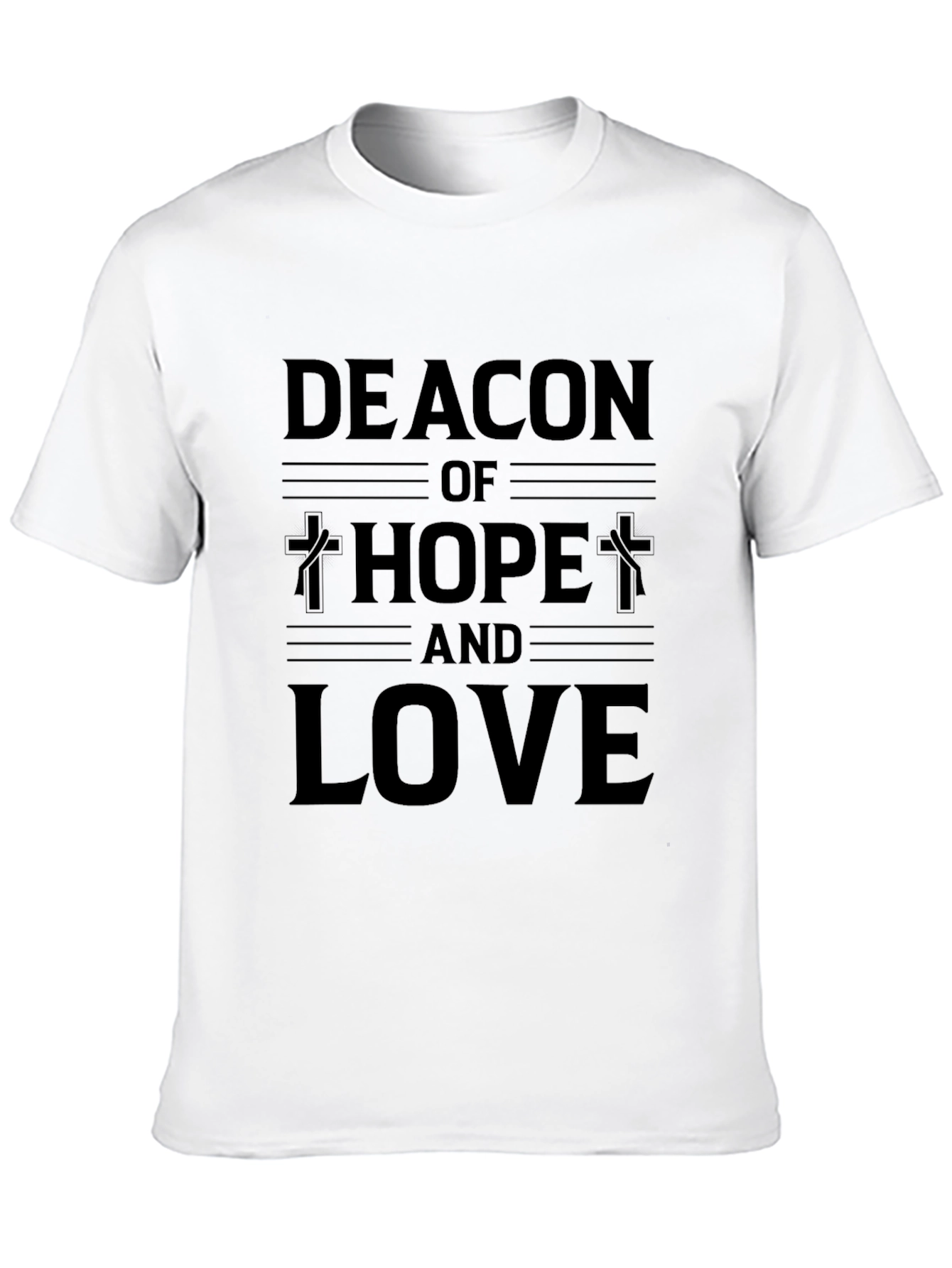 Deacon of Hope and Love Black Graphic T-Shirt