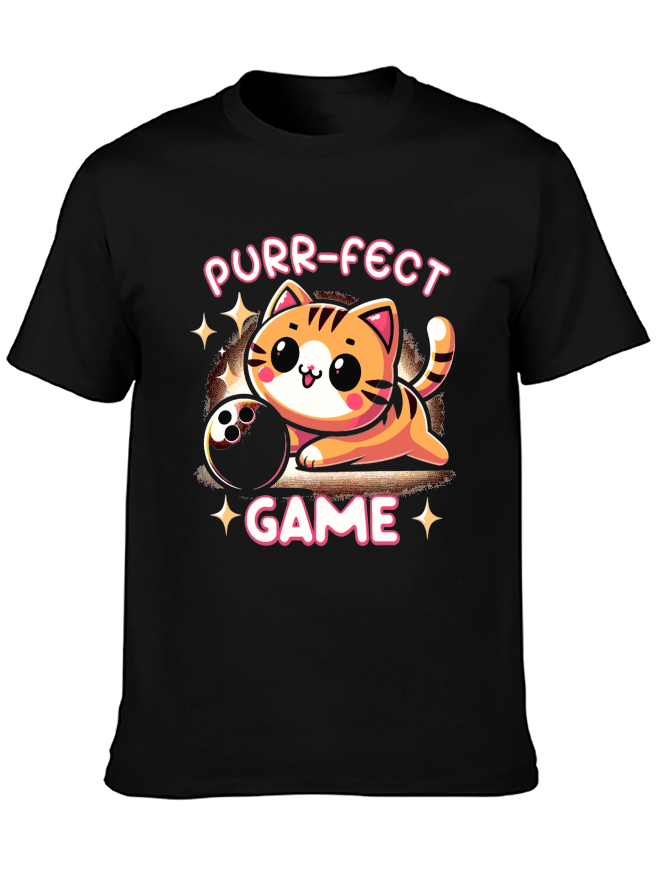 Purr-fect Game T-Shirt: Bowling Cat Tee