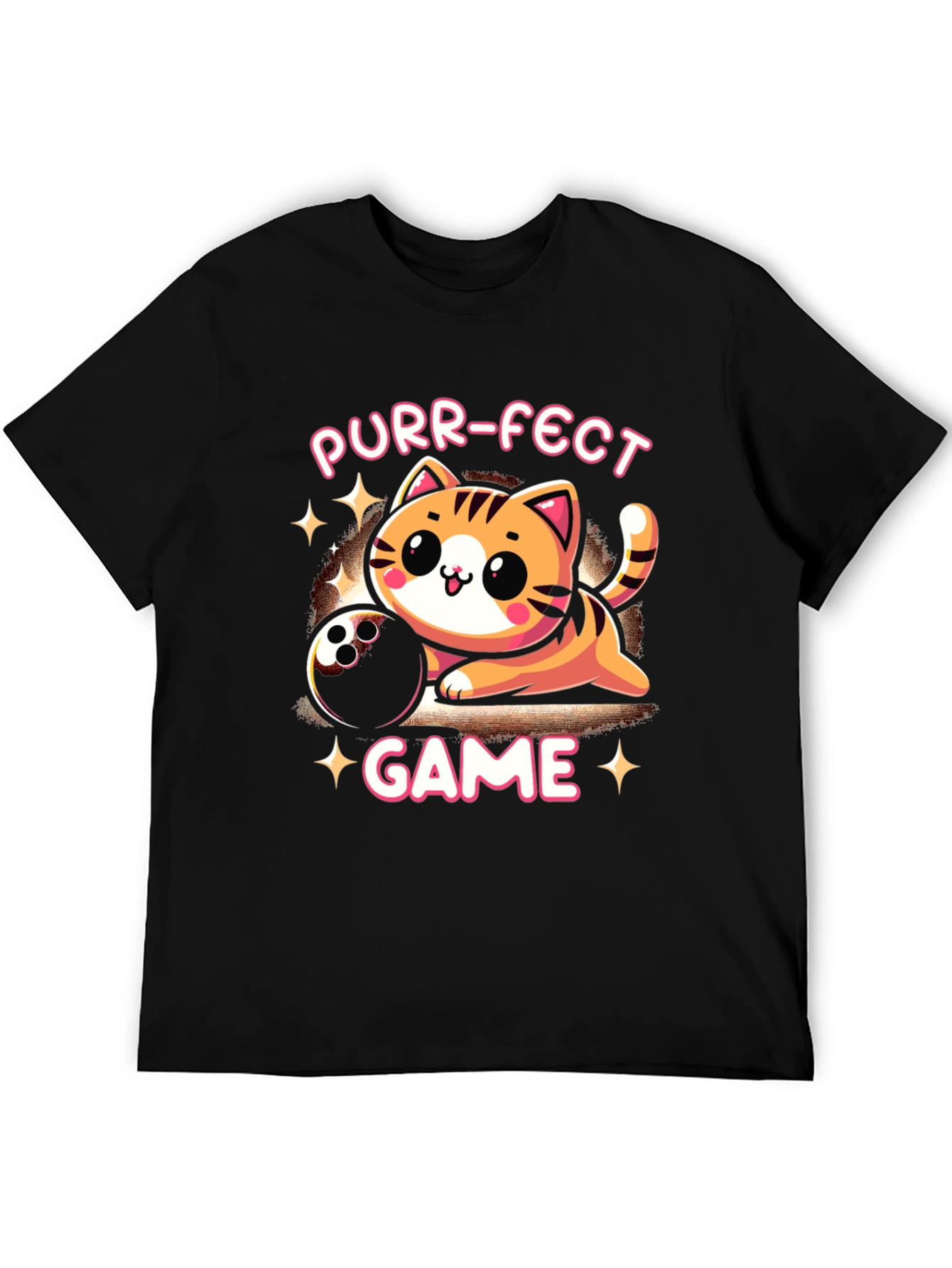 Purr-fect Game T-Shirt: Bowling Cat Tee