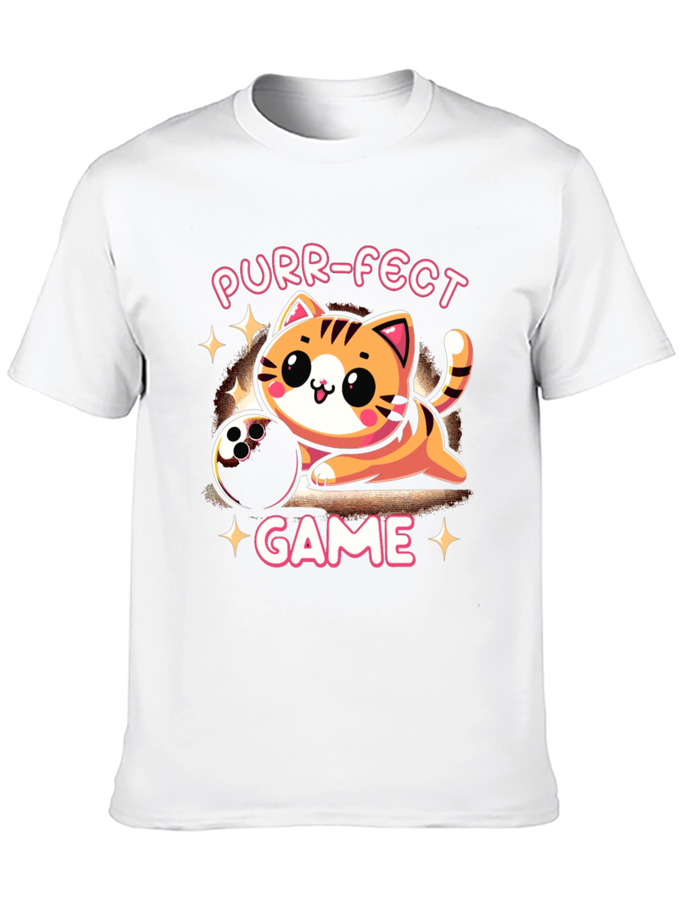 Purr-fect Game T-Shirt: Bowling Cat Tee