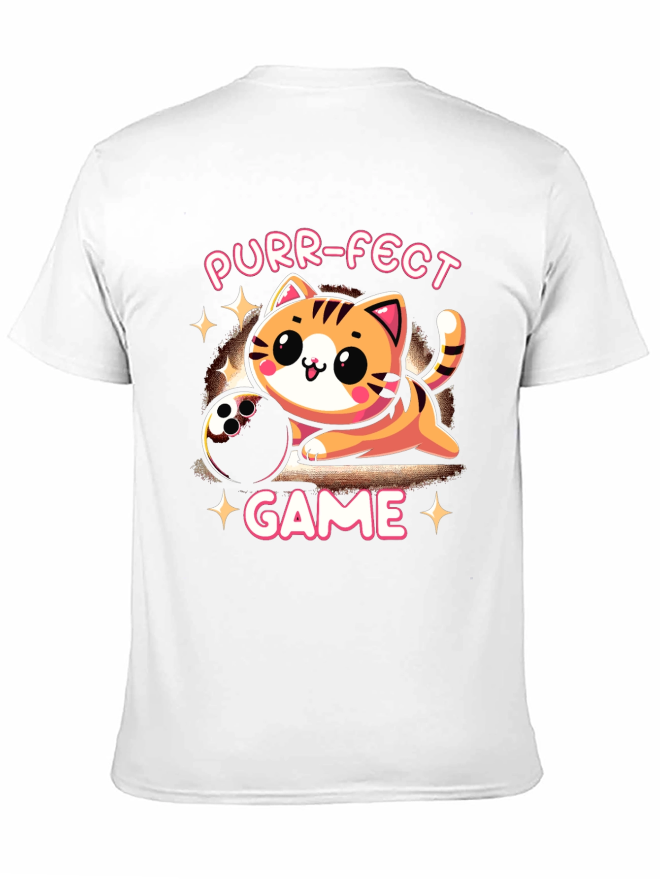 Purr-fect Game T-Shirt: Bowling Cat Tee