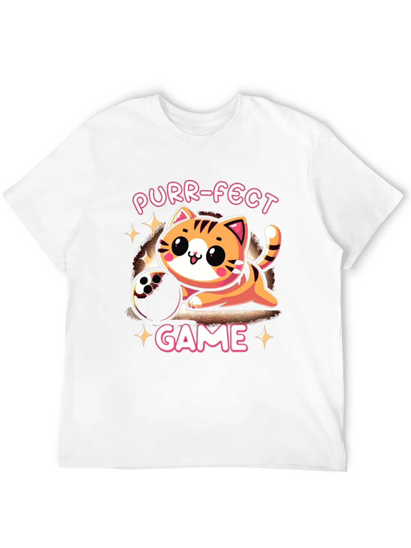 Purr-fect Game T-Shirt: Bowling Cat Tee