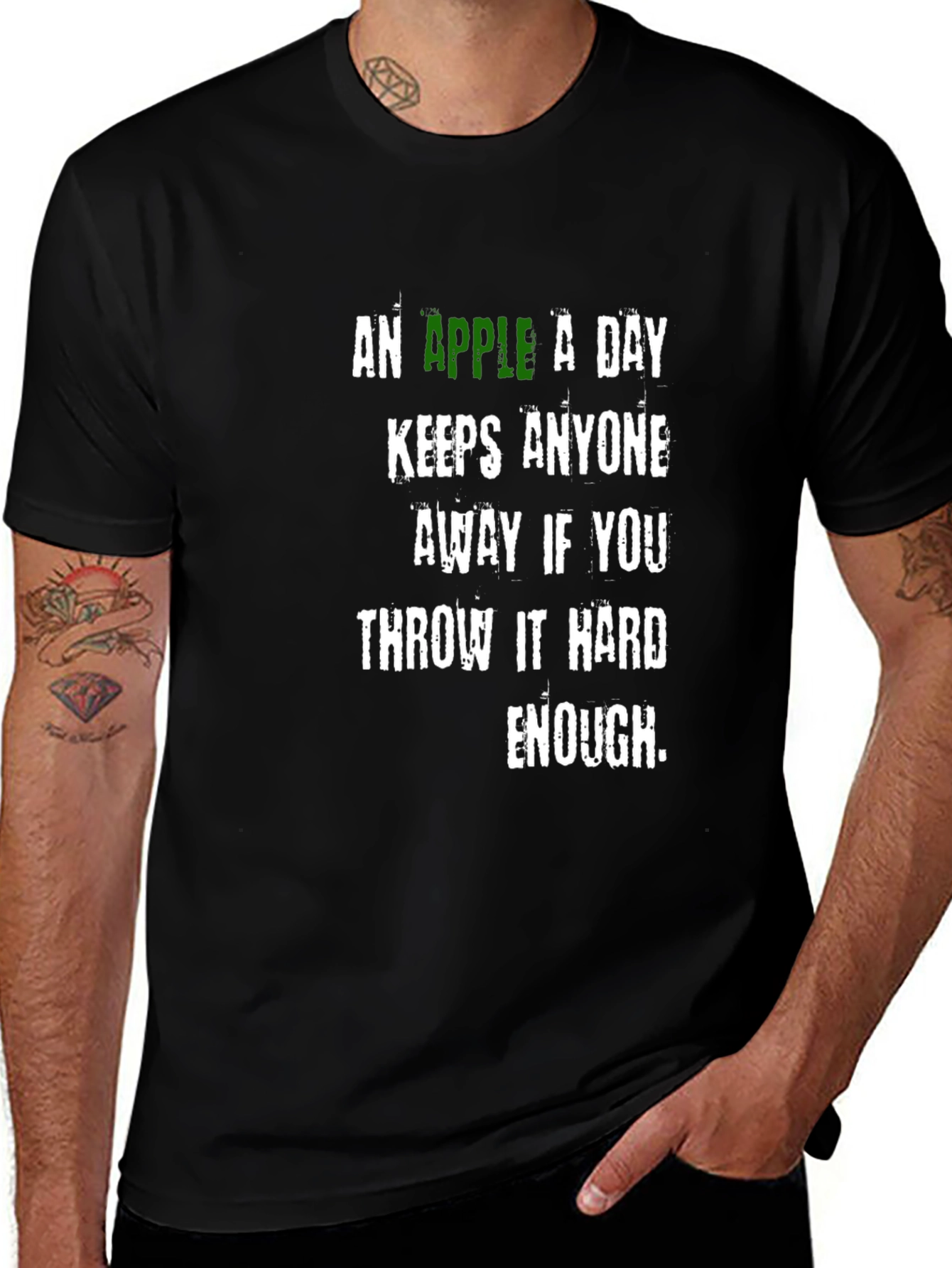 Humorous Apple Throw T-Shirt