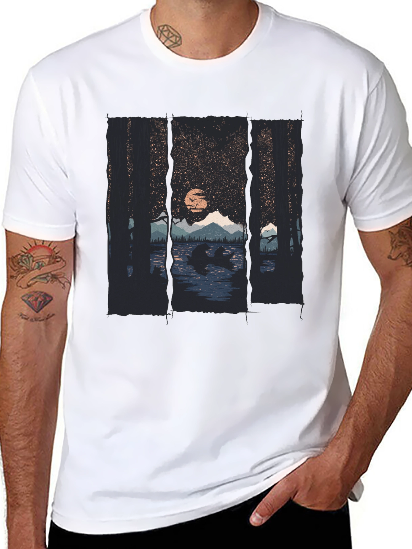 Mystic Lake Graphic Tee - Mens Black T-Shirt