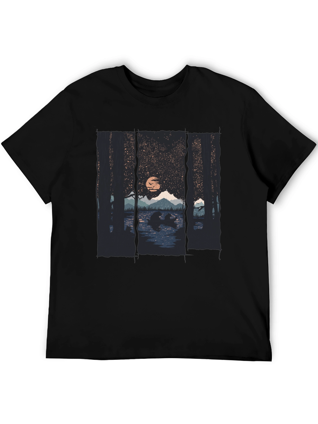 Mystic Lake Graphic Tee - Mens Black T-Shirt