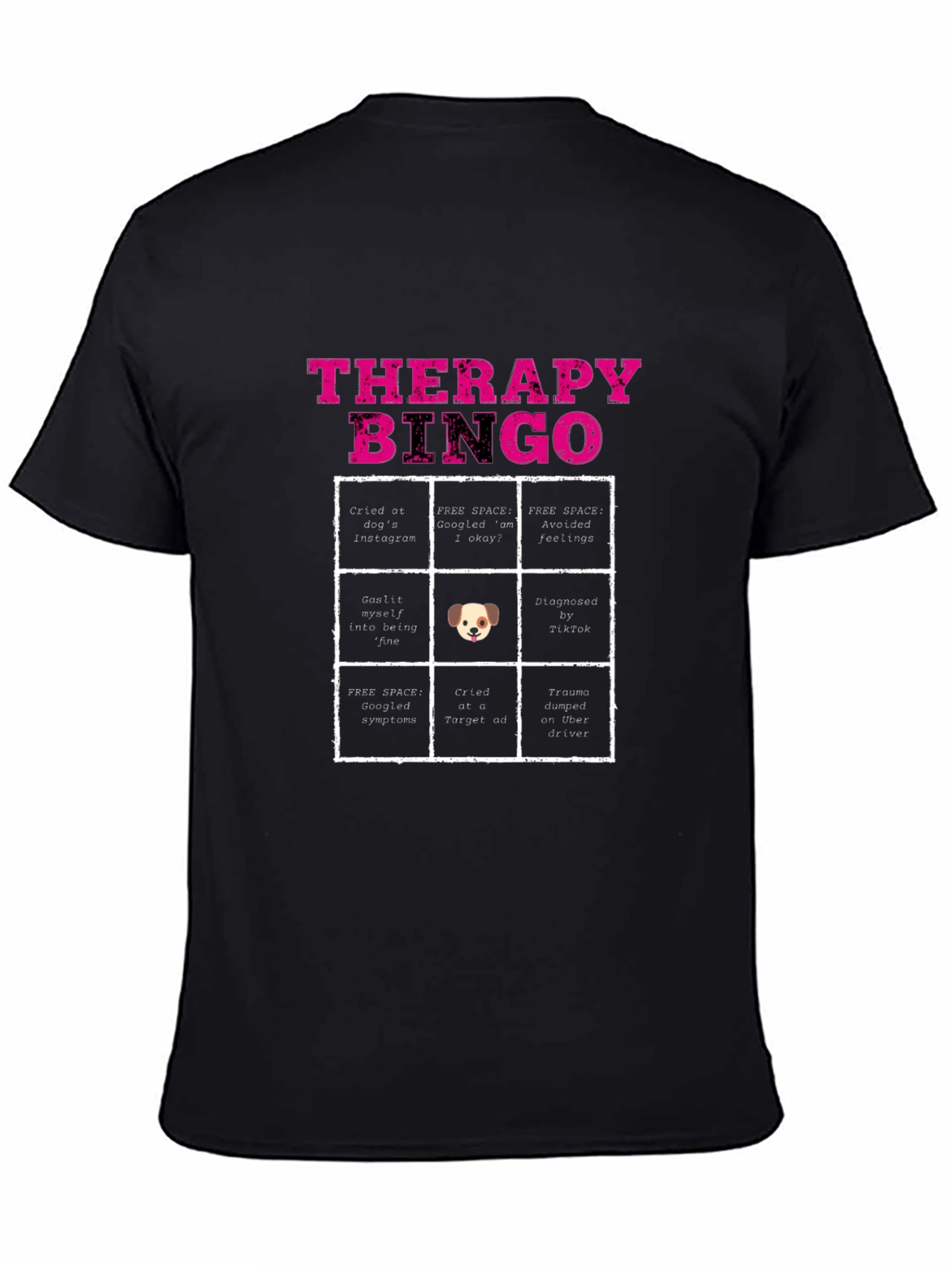 Therapy Bingo Black T-Shirt