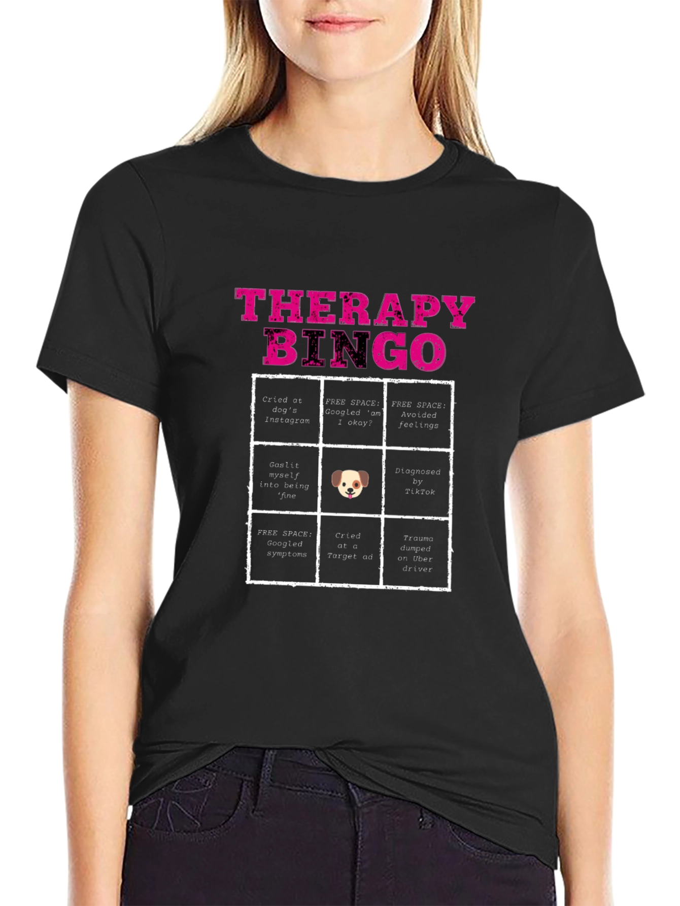Therapy Bingo Black T-Shirt