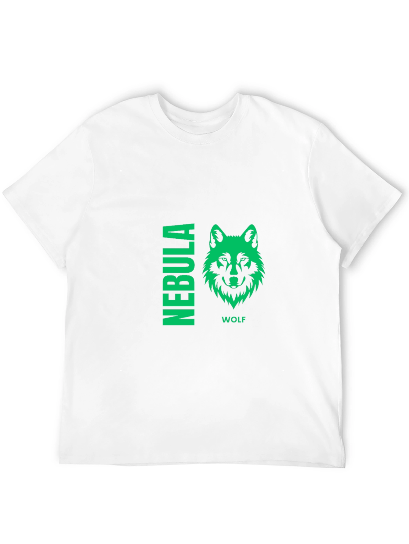 Nebula Wolf Graphic Print Black T-Shirt