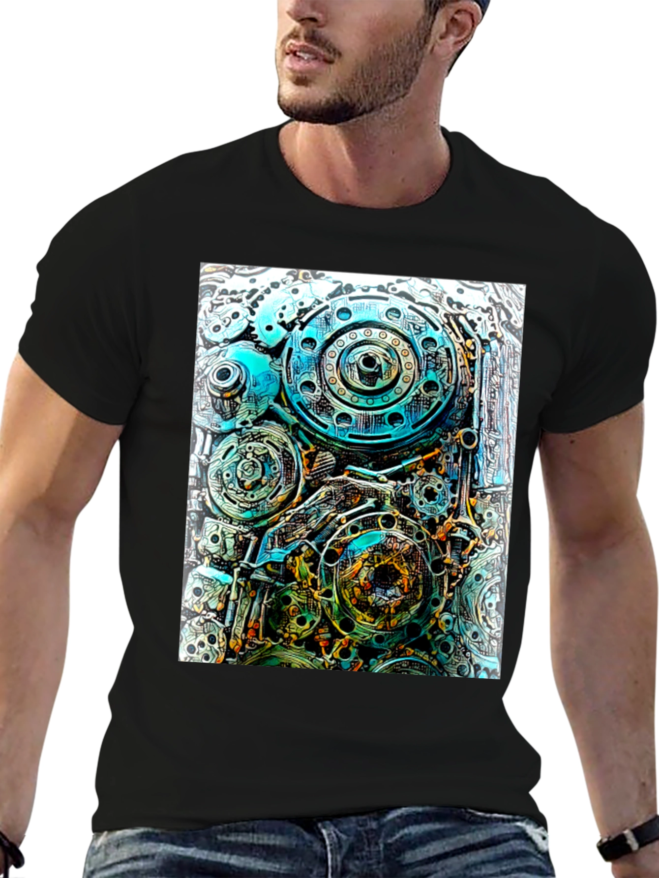 Steampunk Gear T-Shirt - Mechanical Design