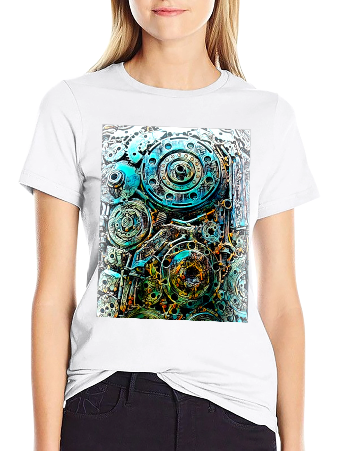 Steampunk Gear T-Shirt - Mechanical Design