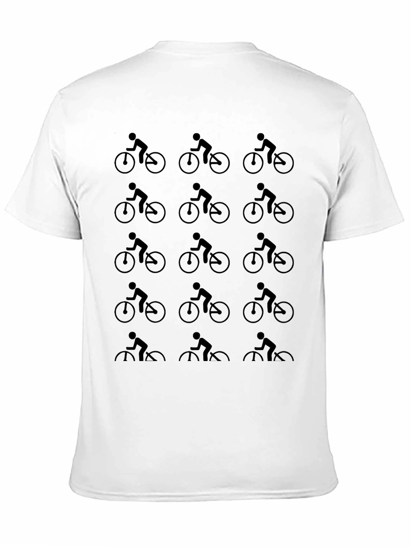 Cycling Enthusiast Patterned Black T-Shirt