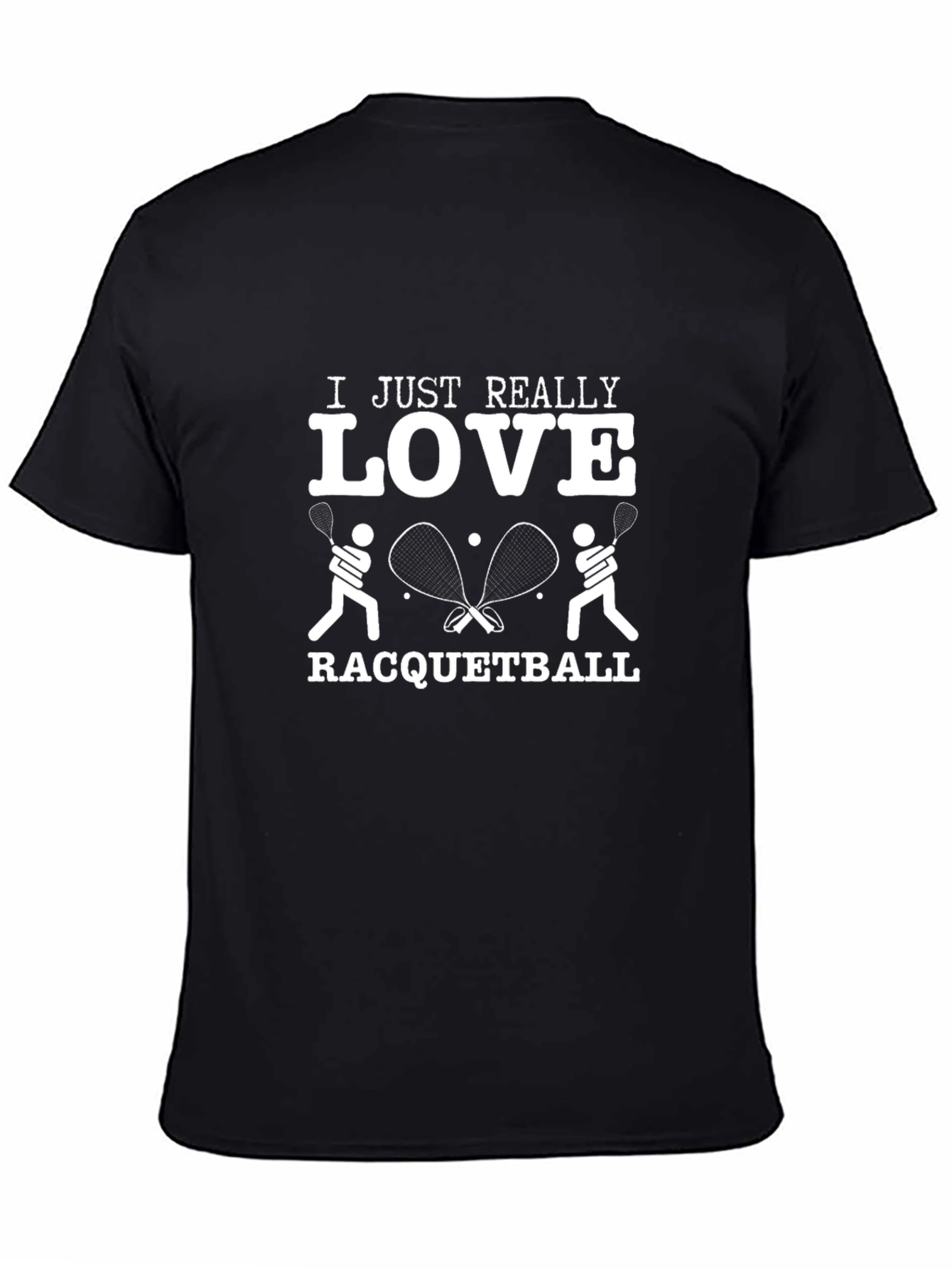 Racquetball Lover T-Shirt | Black Cotton Tee