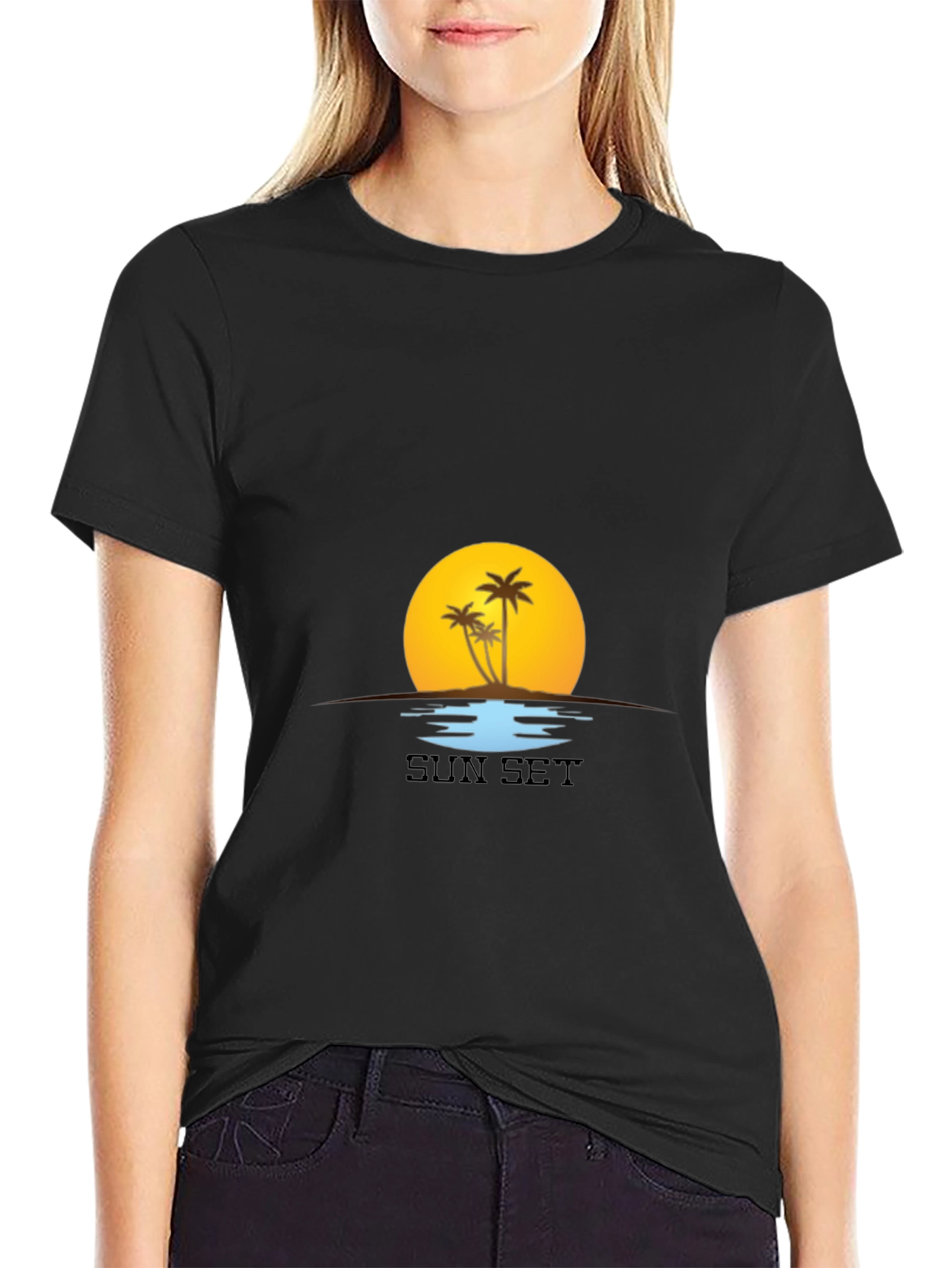Sunset Palm Tree T-Shirt - Island Vibes