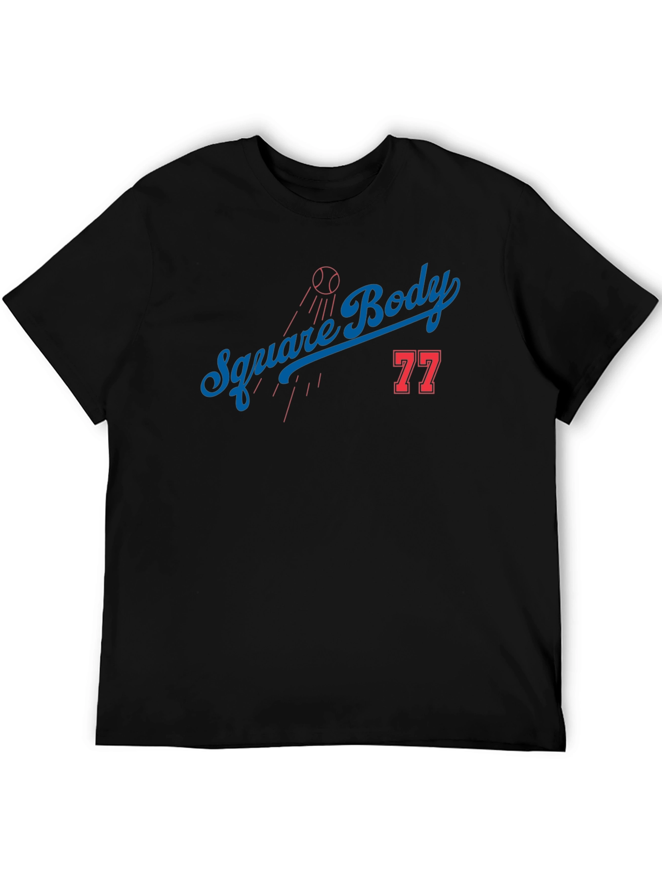 Square Body Graphic Tee - Black