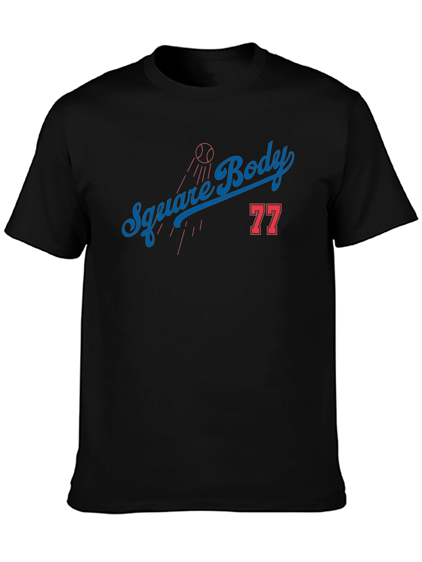 Square Body Graphic Tee - Black