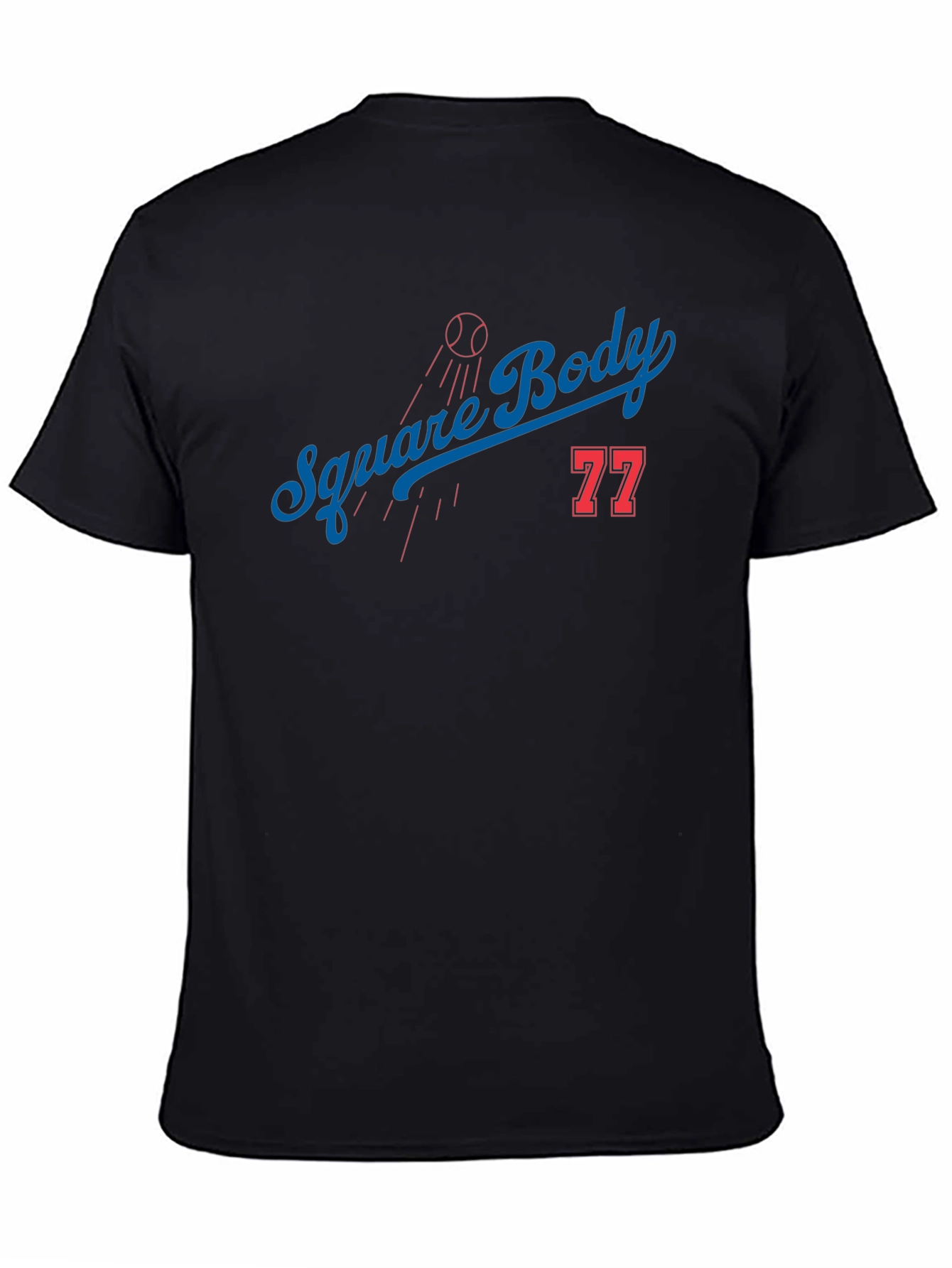 Square Body Graphic Tee - Black