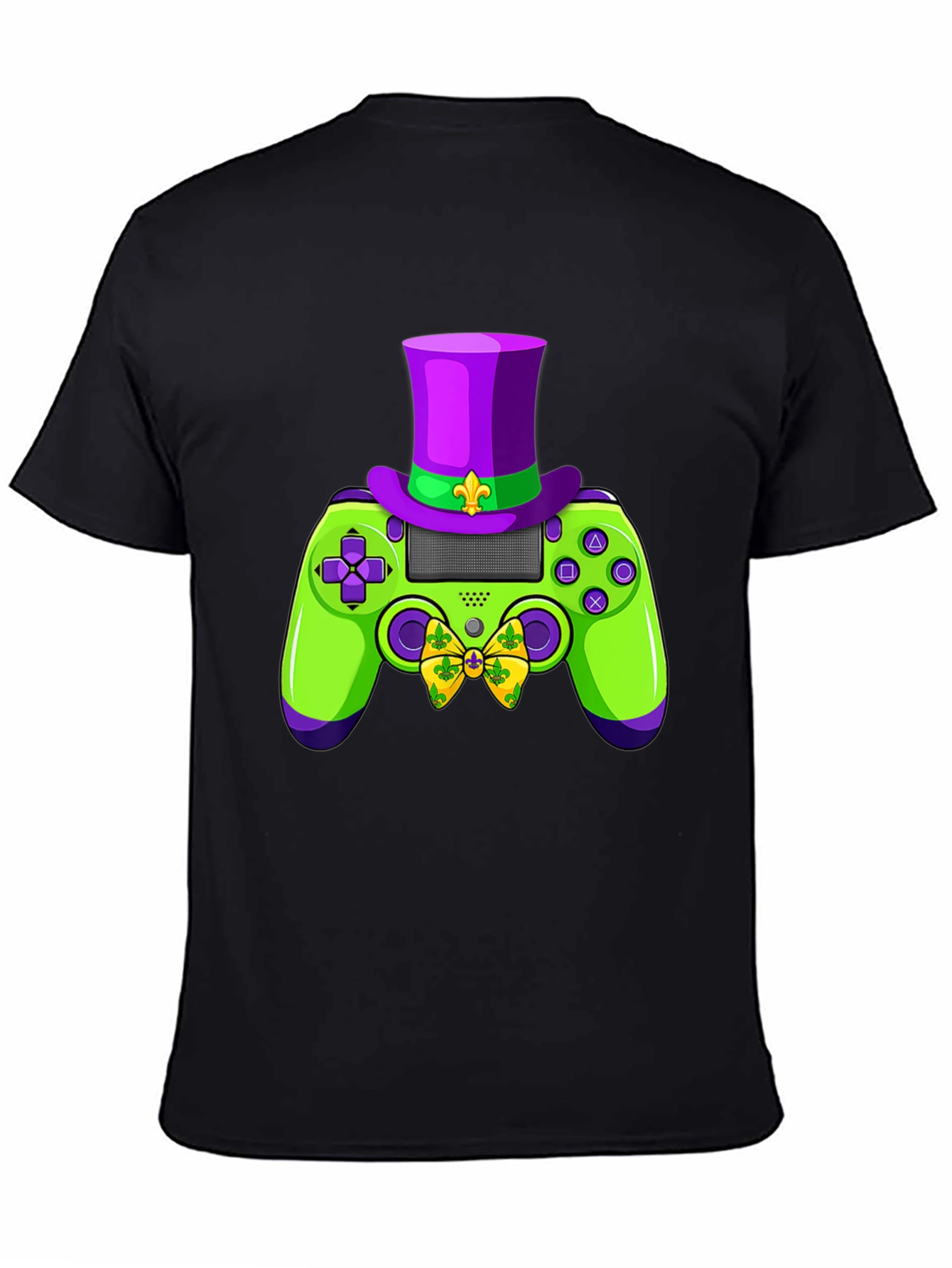 Gamer Mardi Gras Controller Graphic Tee