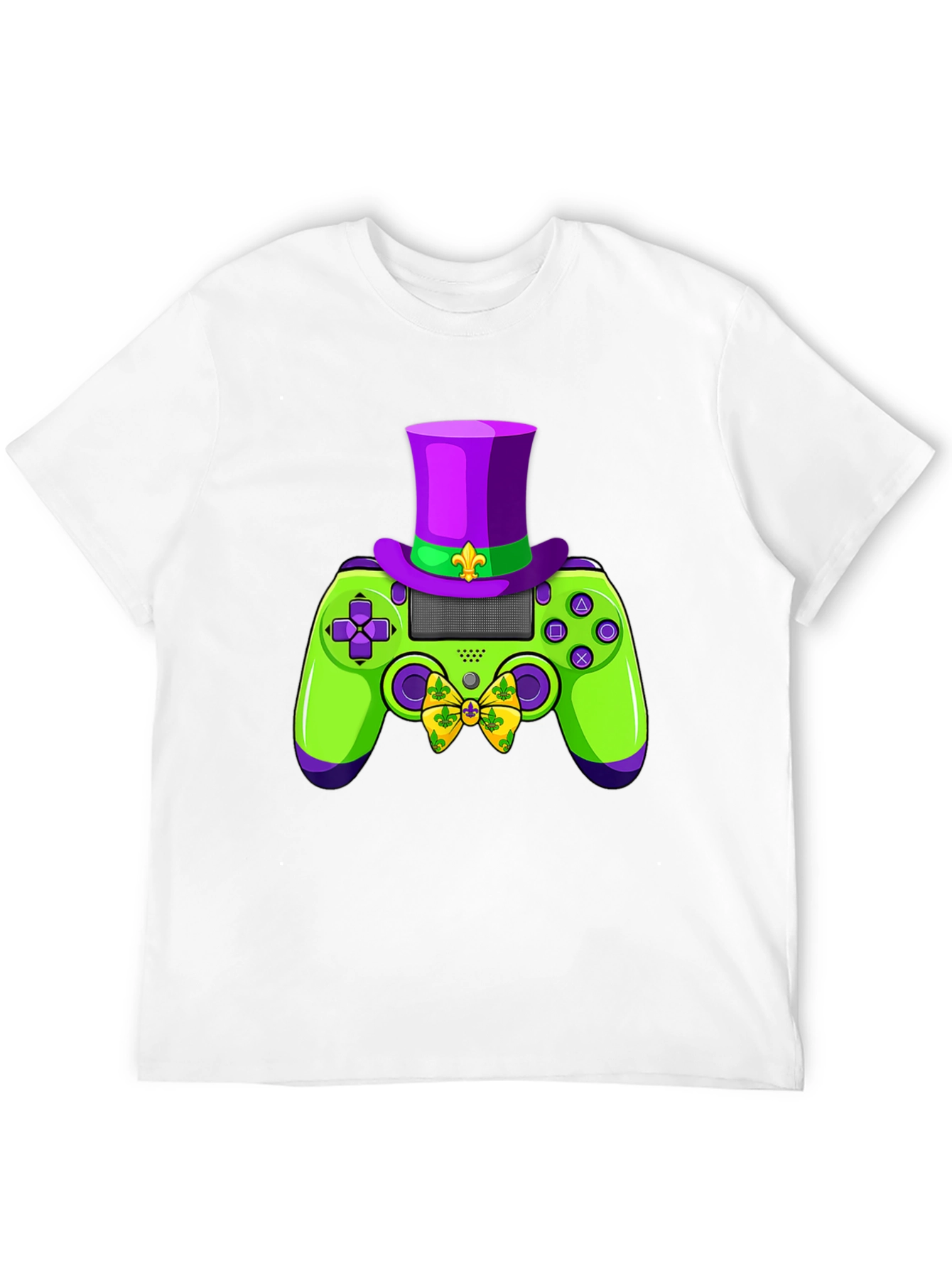Gamer Mardi Gras Controller Graphic Tee