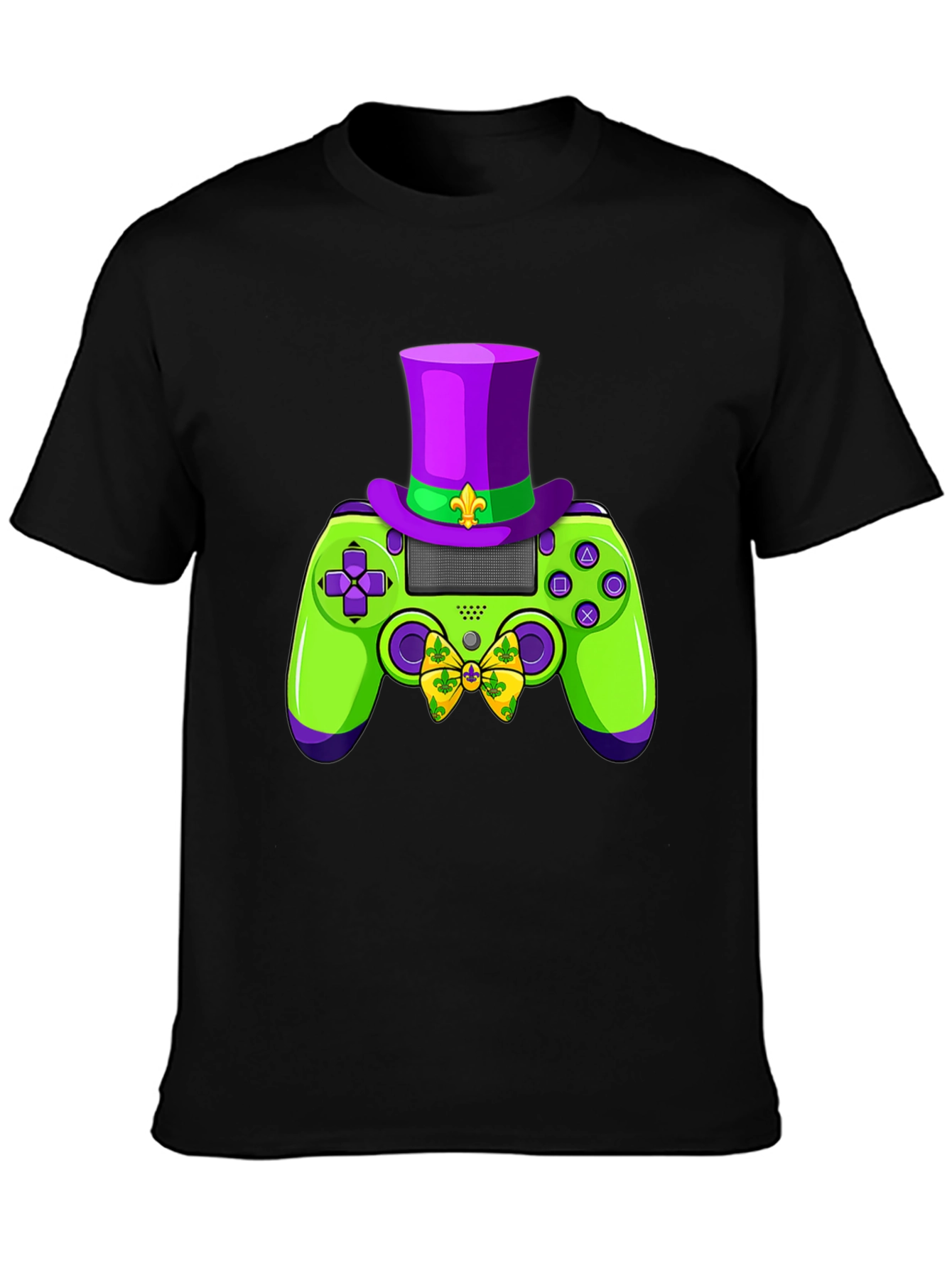 Gamer Mardi Gras Controller Graphic Tee