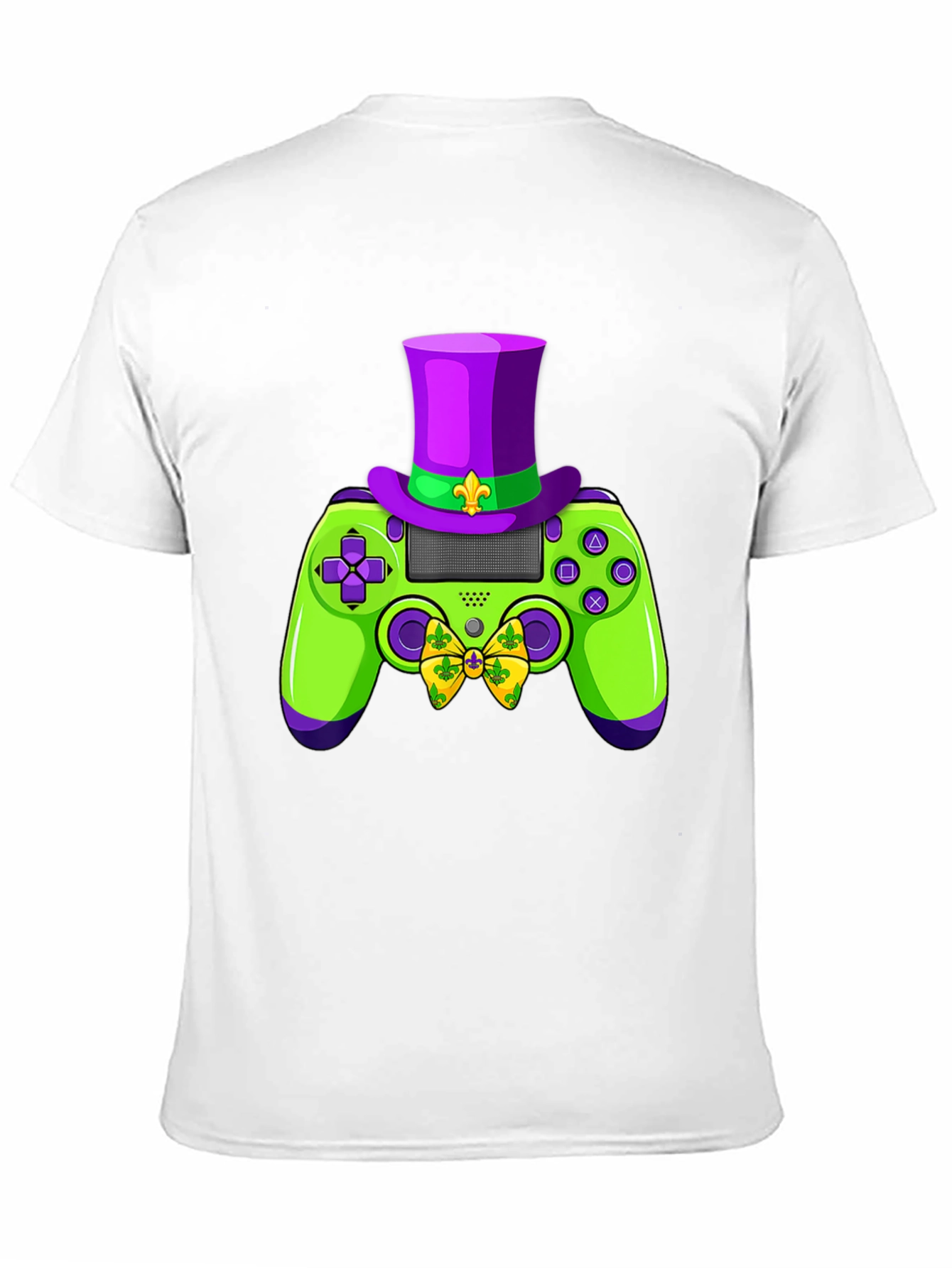 Gamer Mardi Gras Controller Graphic Tee