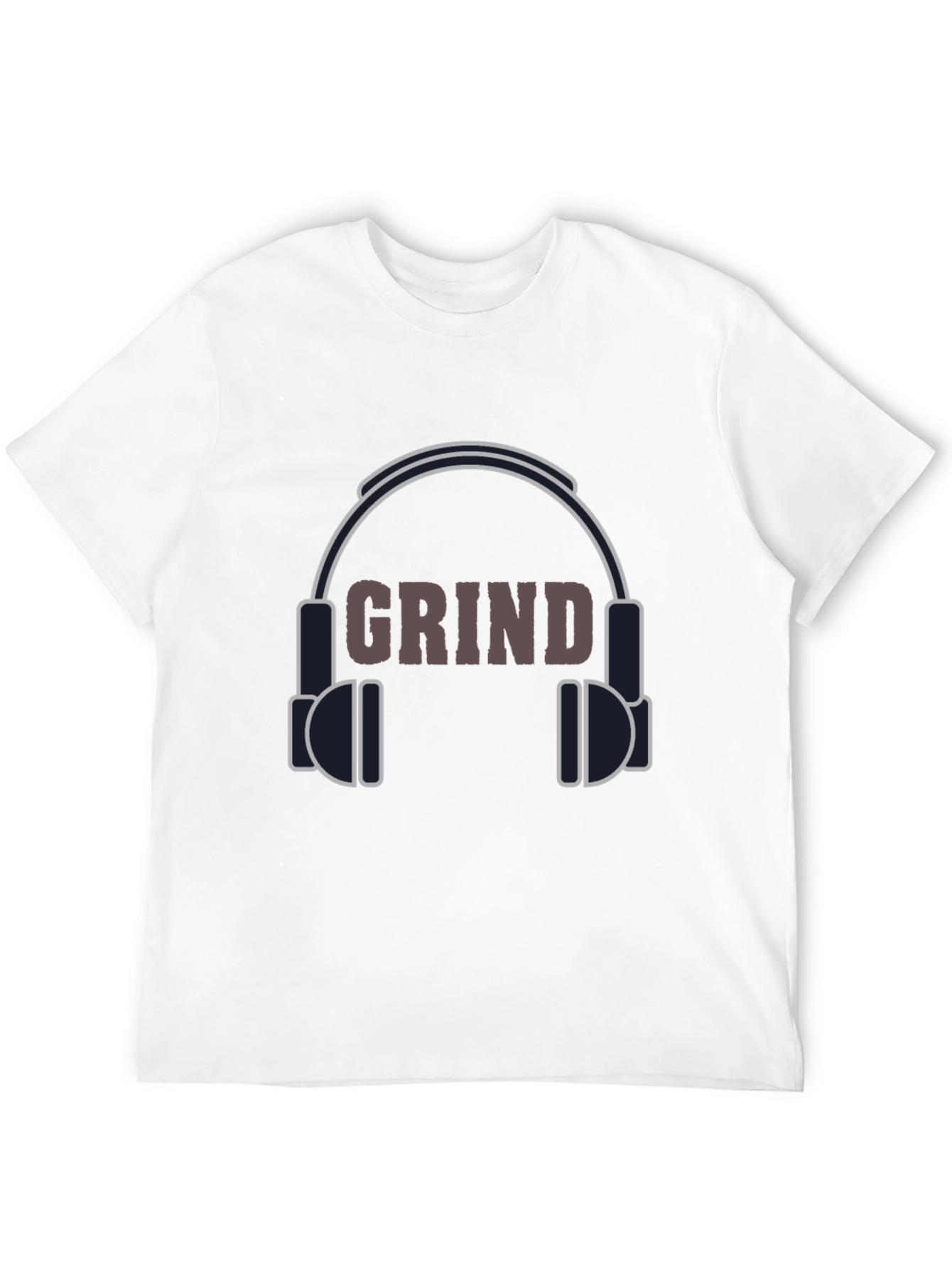 Grind Headphones Graphic Tee - Black Casual T-Shirt
