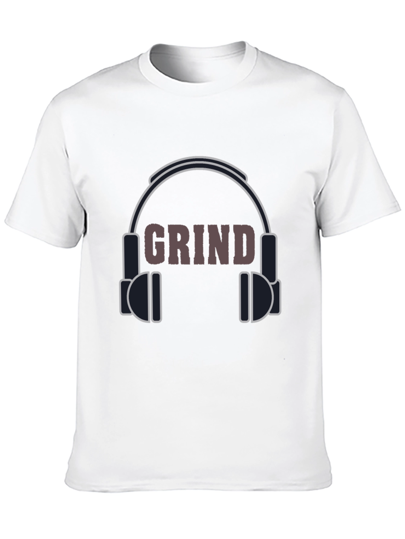 Grind Headphones Graphic Tee - Black Casual T-Shirt