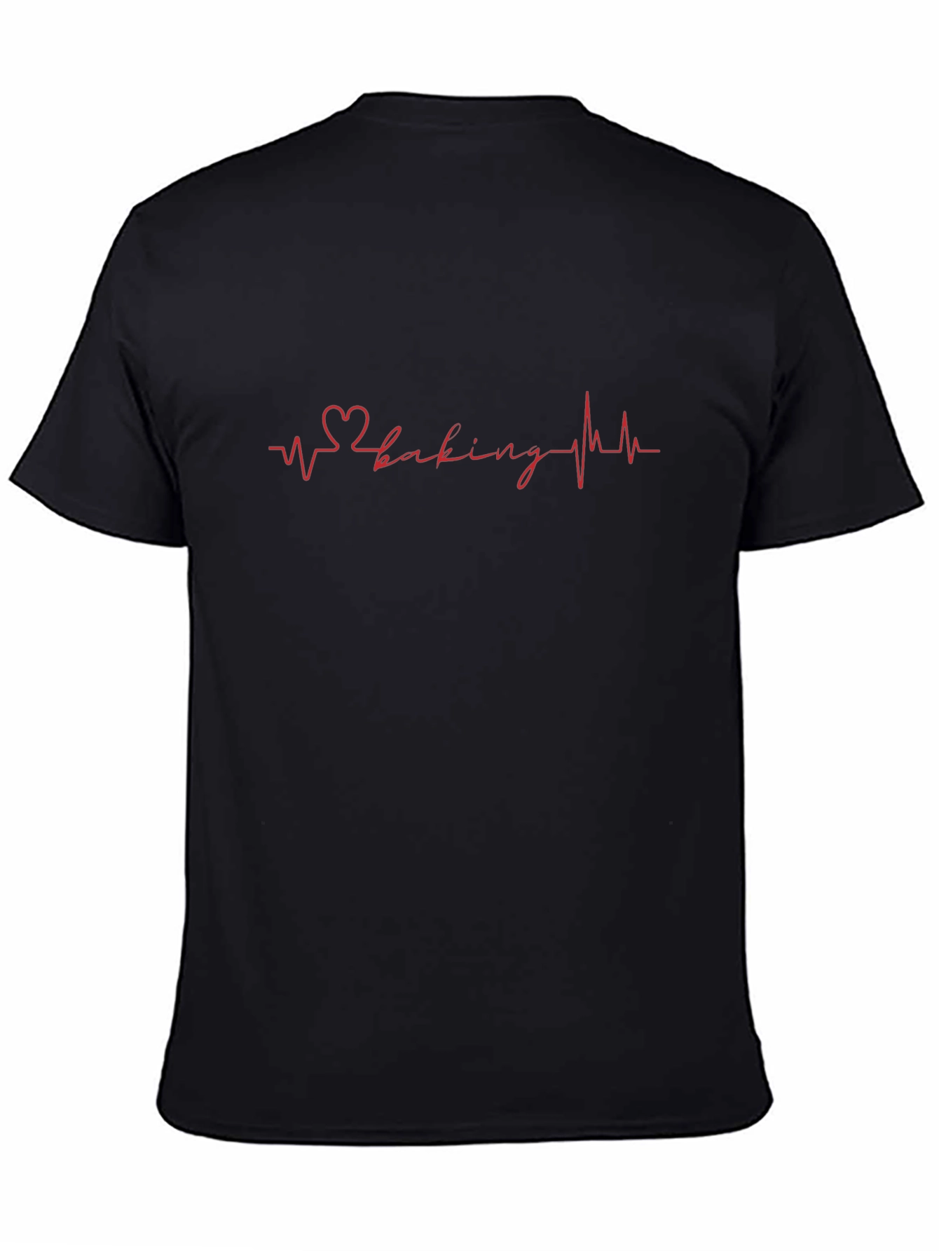 Heartbeat Baking T-Shirt - Black Cotton Blend Tee