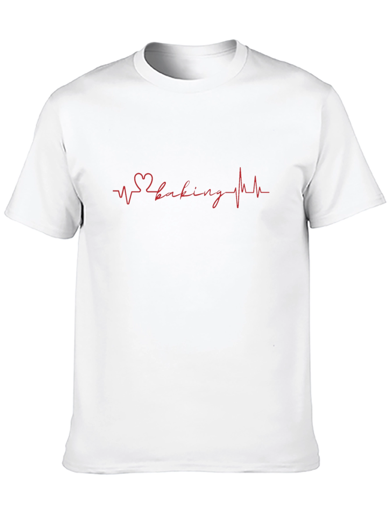 Heartbeat Baking T-Shirt - Black Cotton Blend Tee