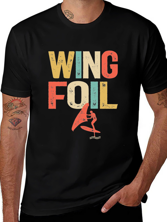 Wing Foil T-Shirt - Retro Surfing Design