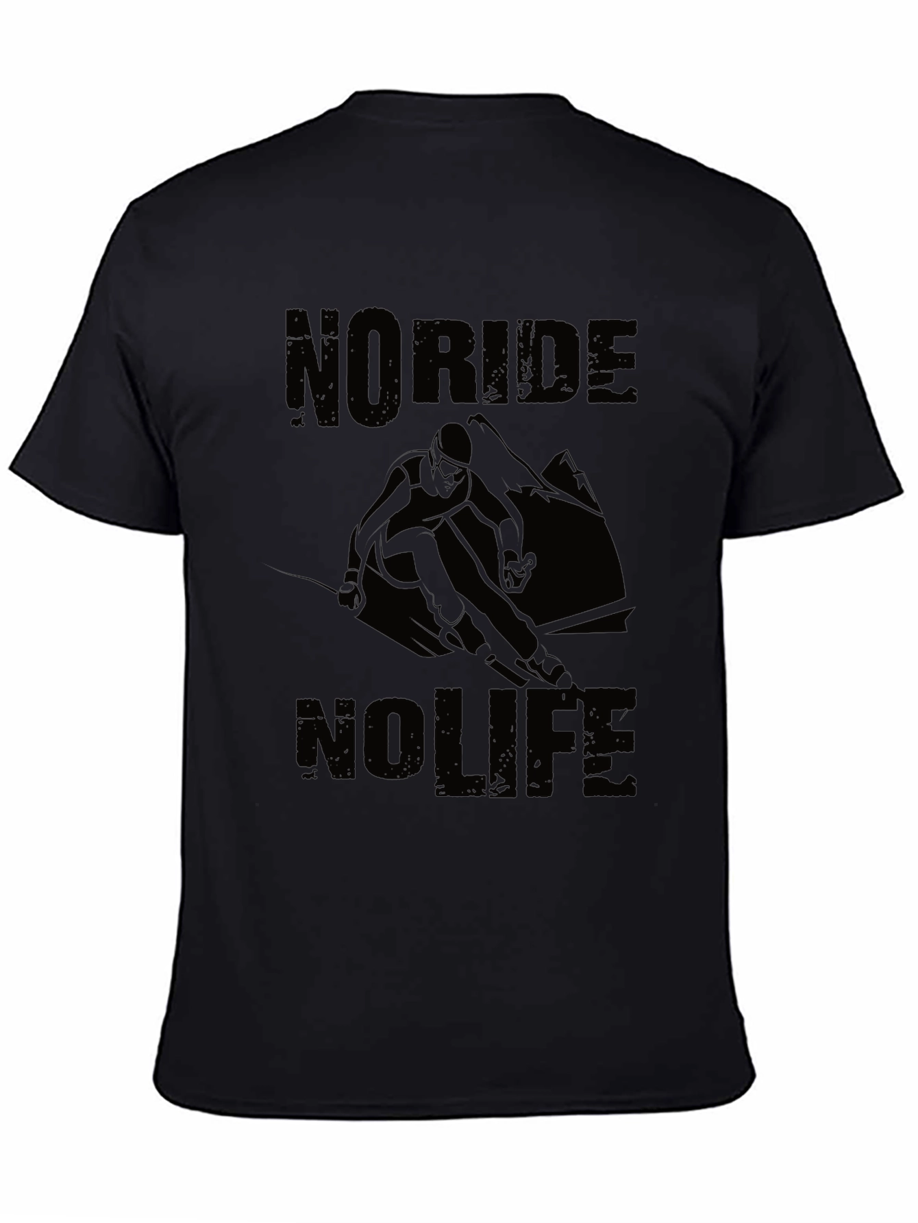 No Ride No Life Black Graphic Tee