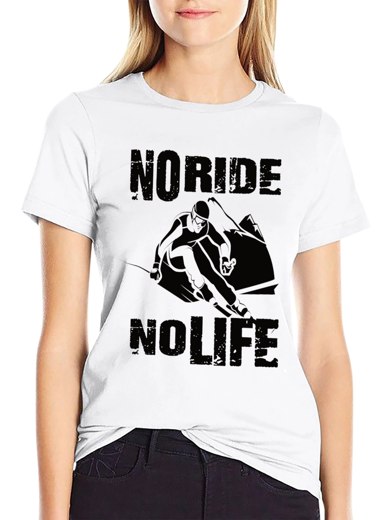 No Ride No Life Black Graphic Tee