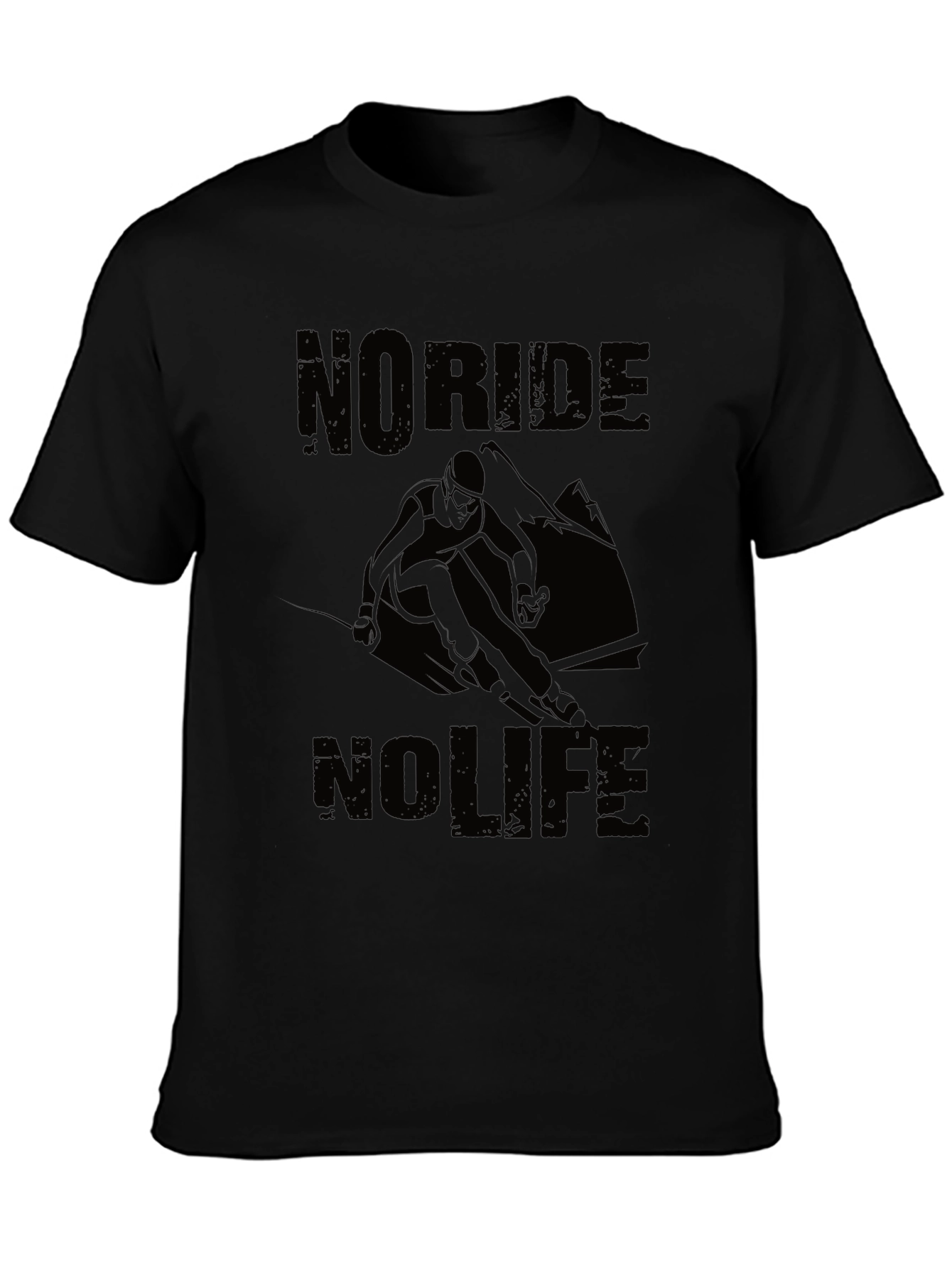 No Ride No Life Black Graphic Tee