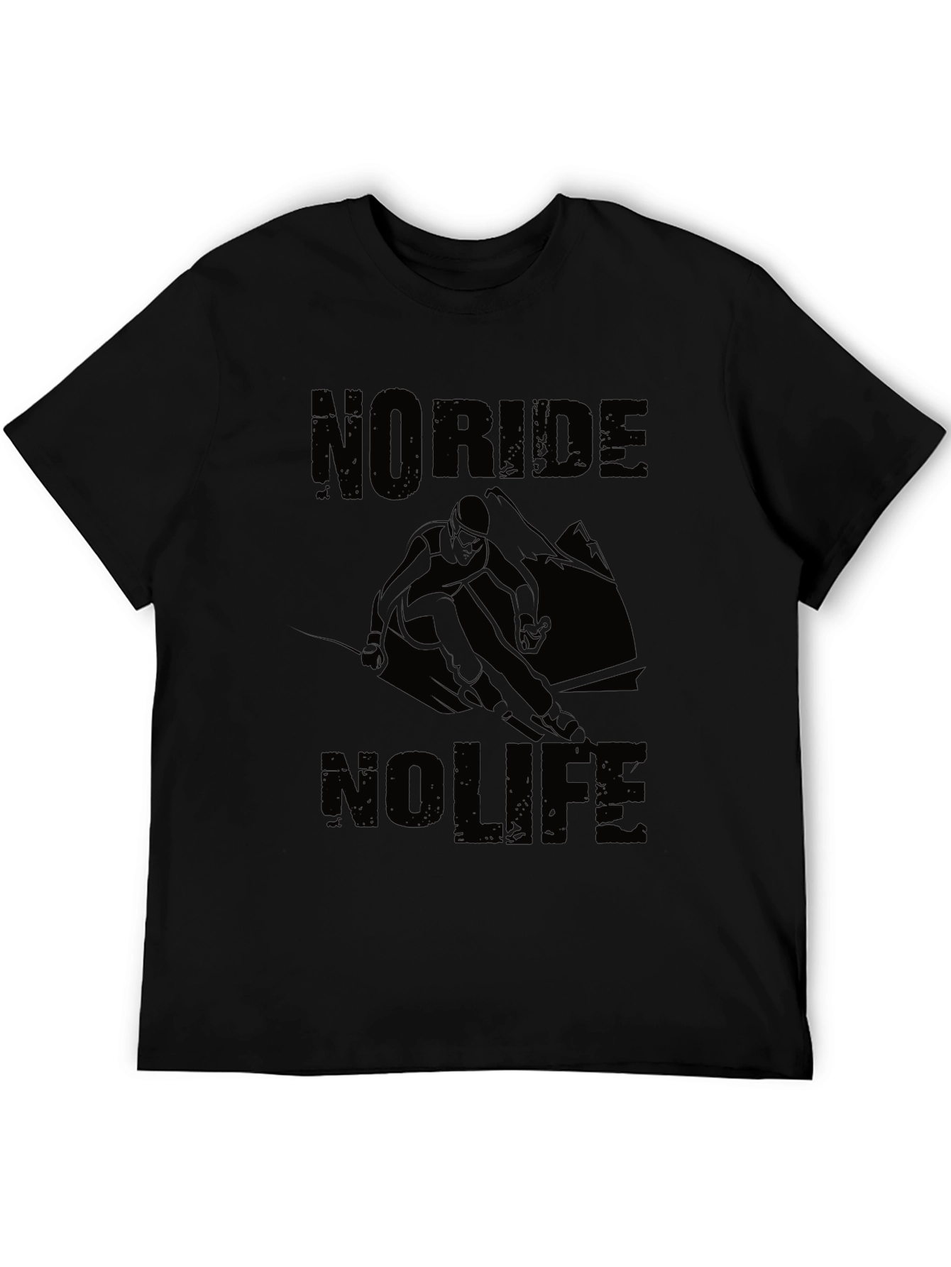 No Ride No Life Black Graphic Tee