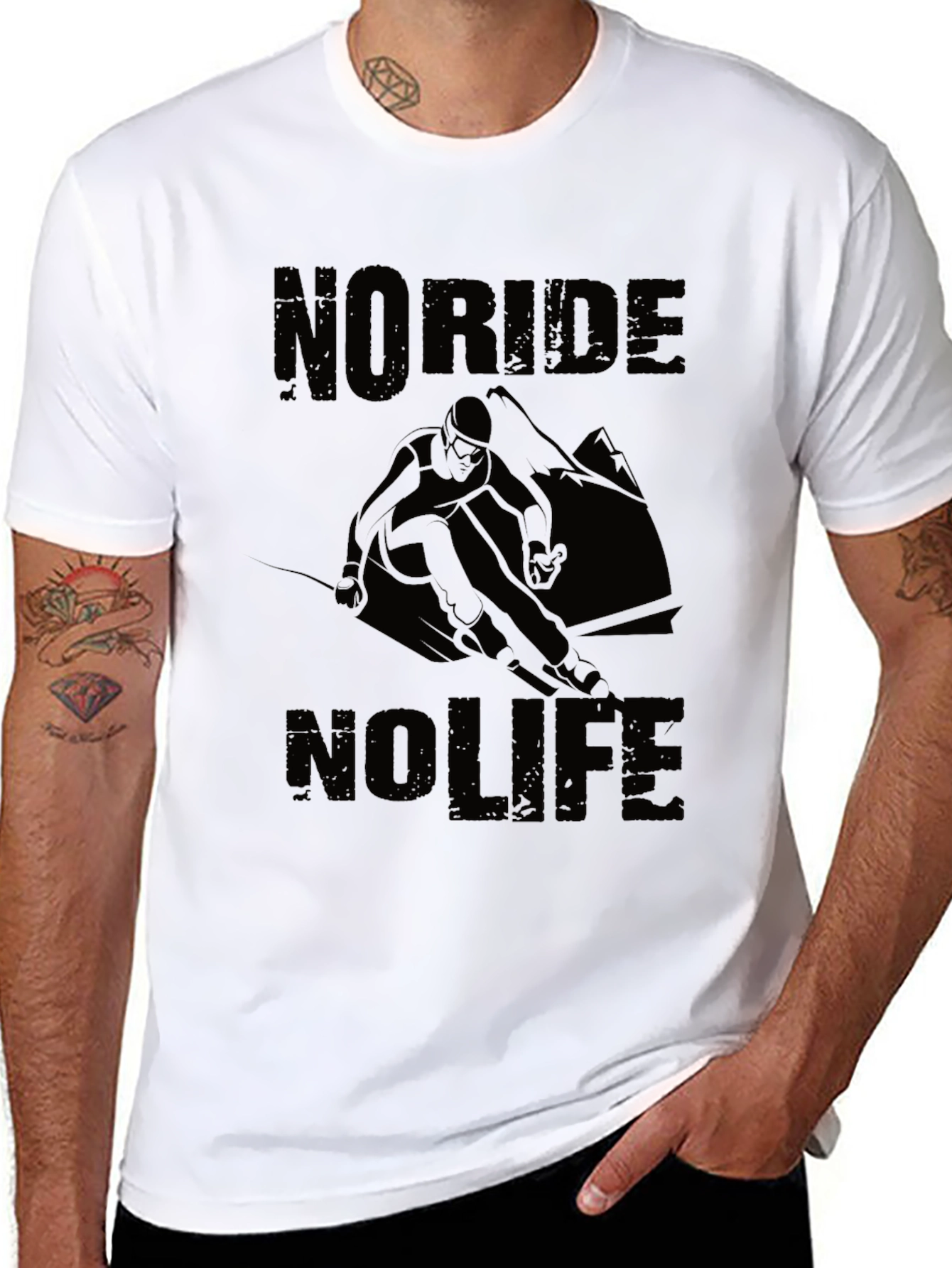No Ride No Life Black Graphic Tee