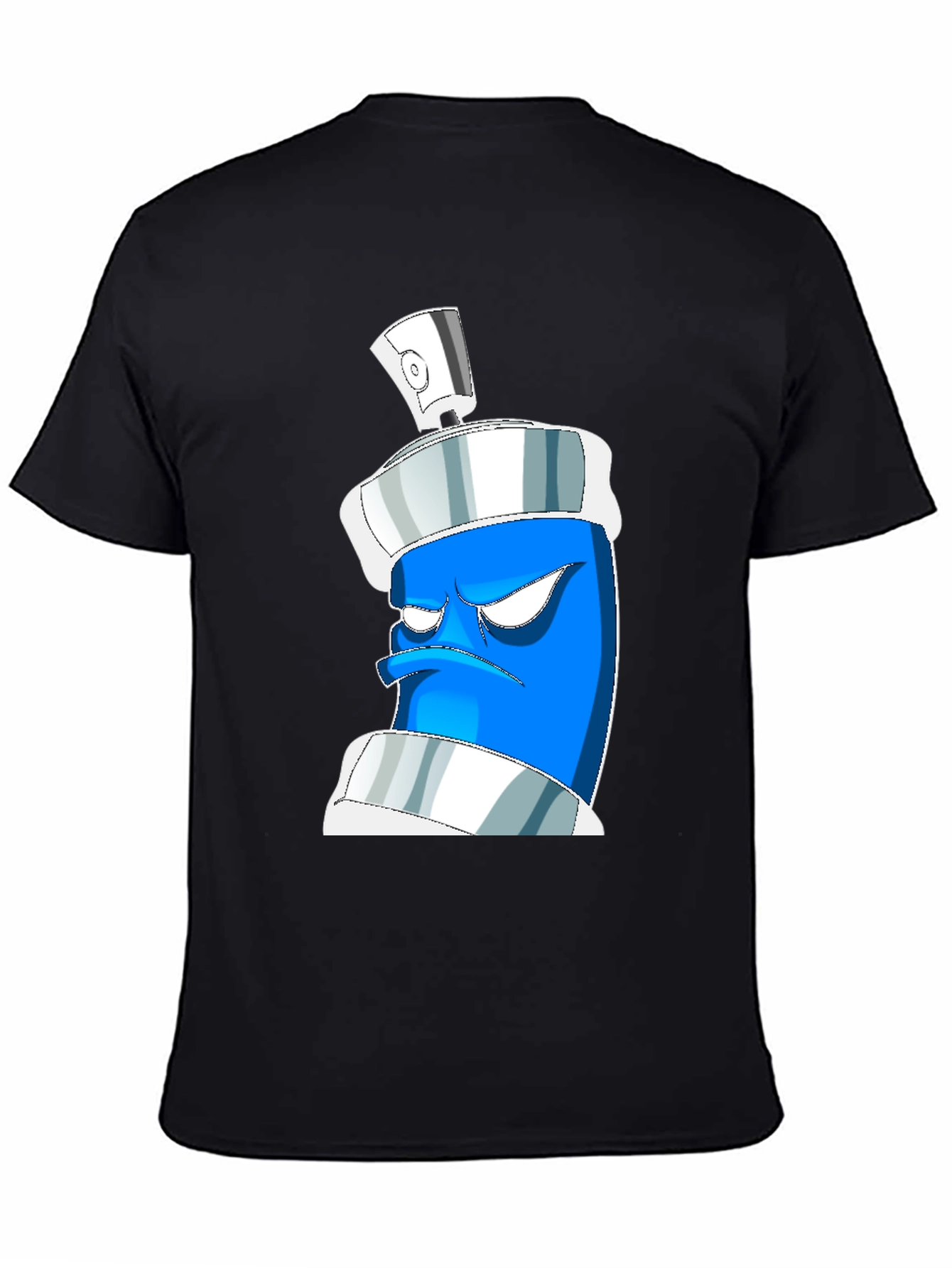 Grumpy Spray Can Graphic Tee - Black