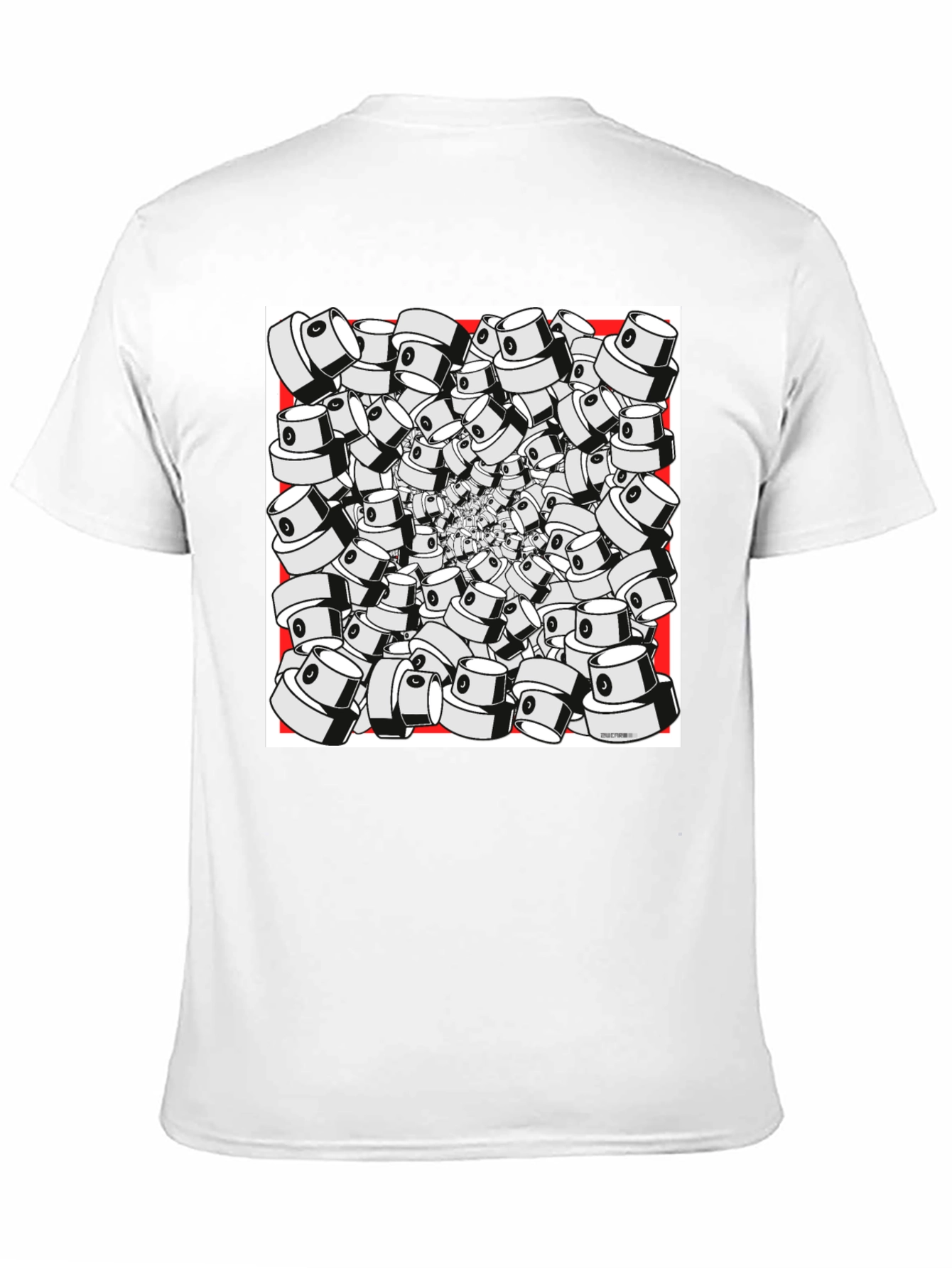 Unique Graffiti Cap Design Black T-Shirt