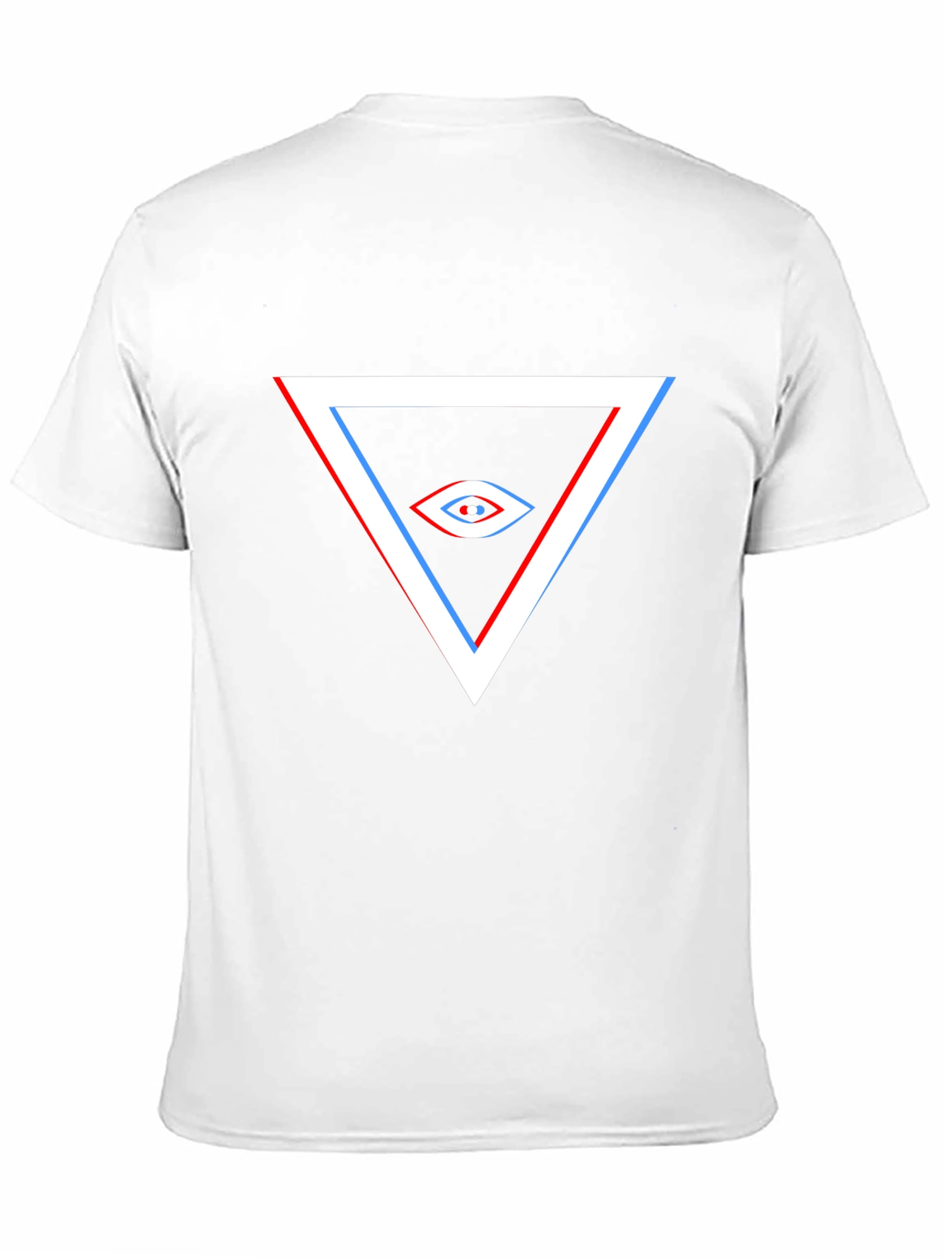 Mens Black Graphic Tee - Triangle Eye Design
