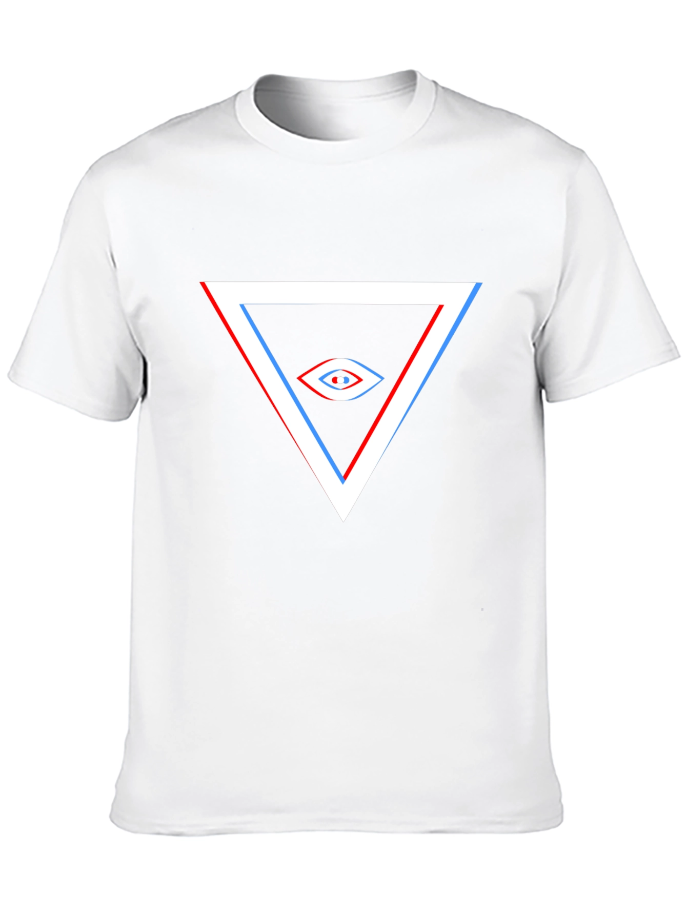 Mens Black Graphic Tee - Triangle Eye Design