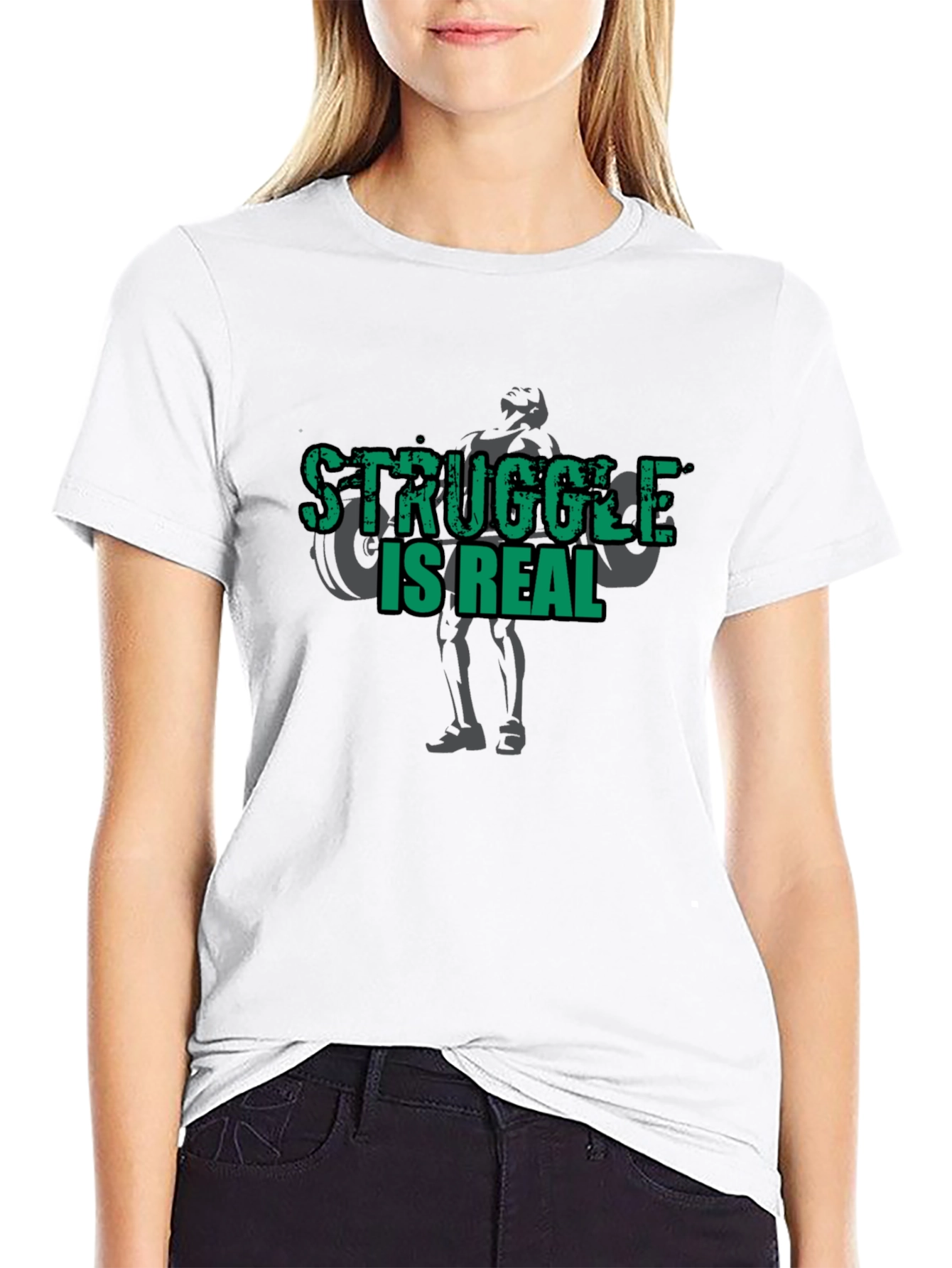 Struggle Is Real Gym T-Shirt - Black