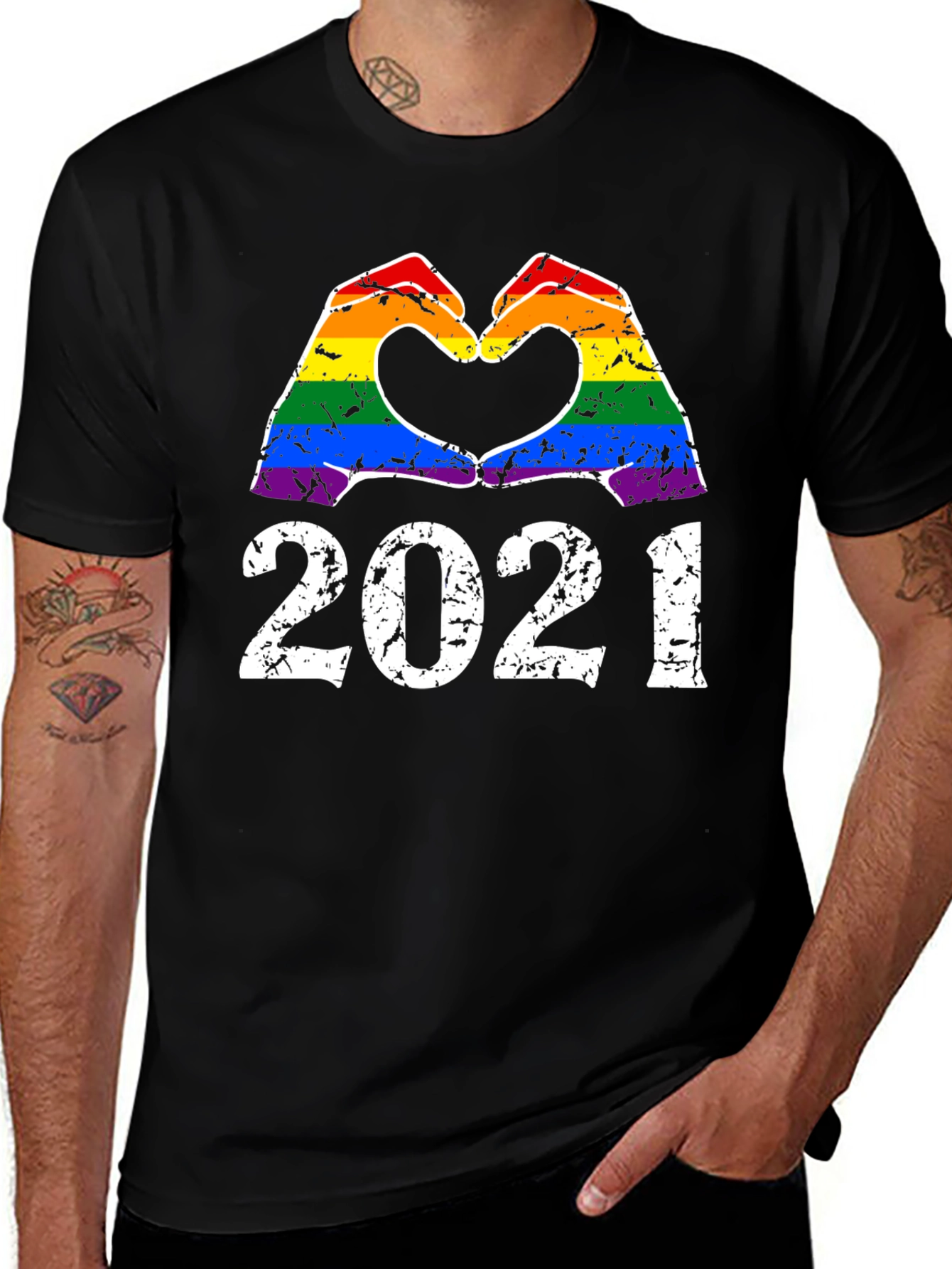 LGBT 2021 Heart Hands Pride T-Shirt