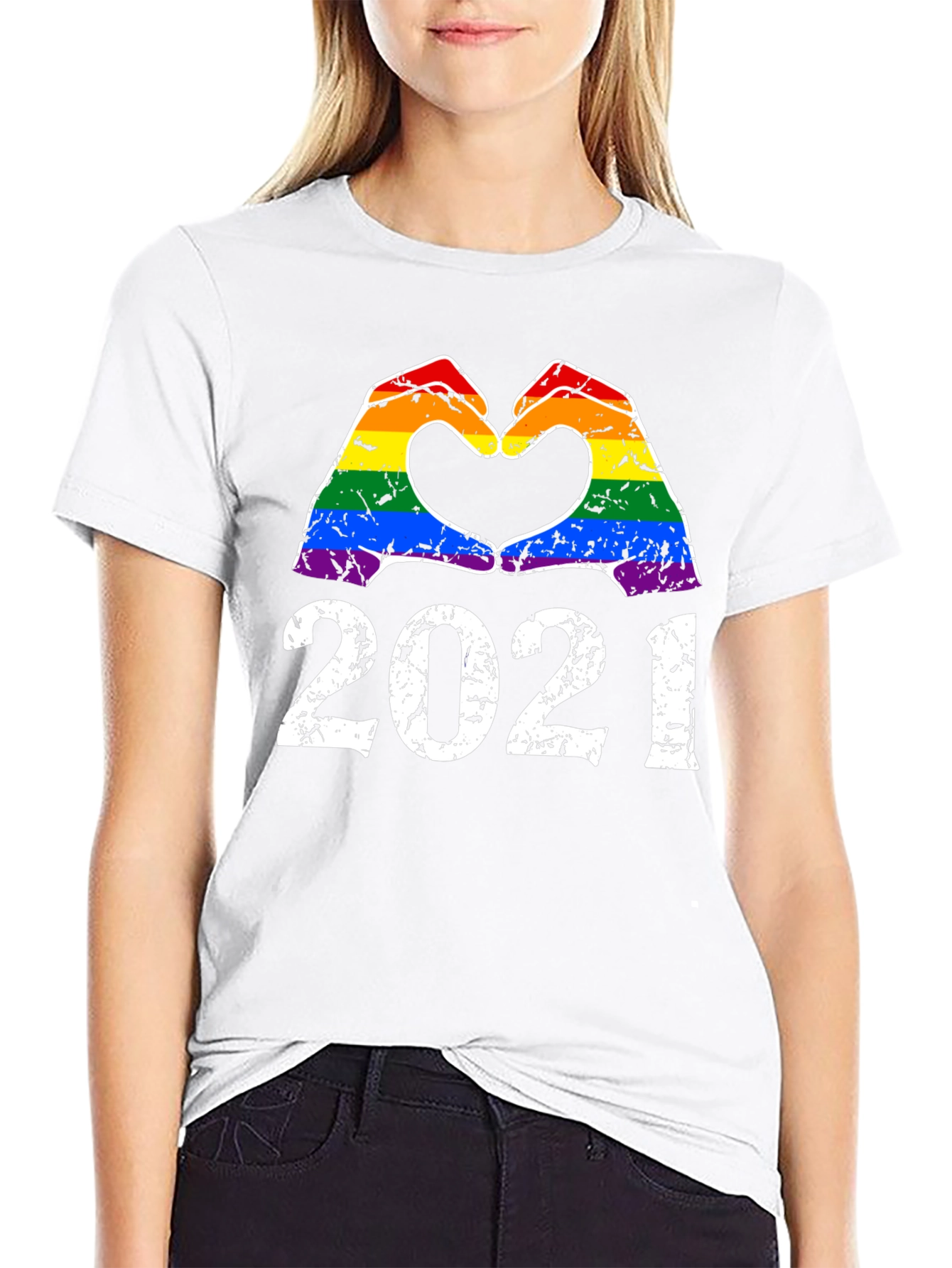 LGBT 2021 Heart Hands Pride T-Shirt