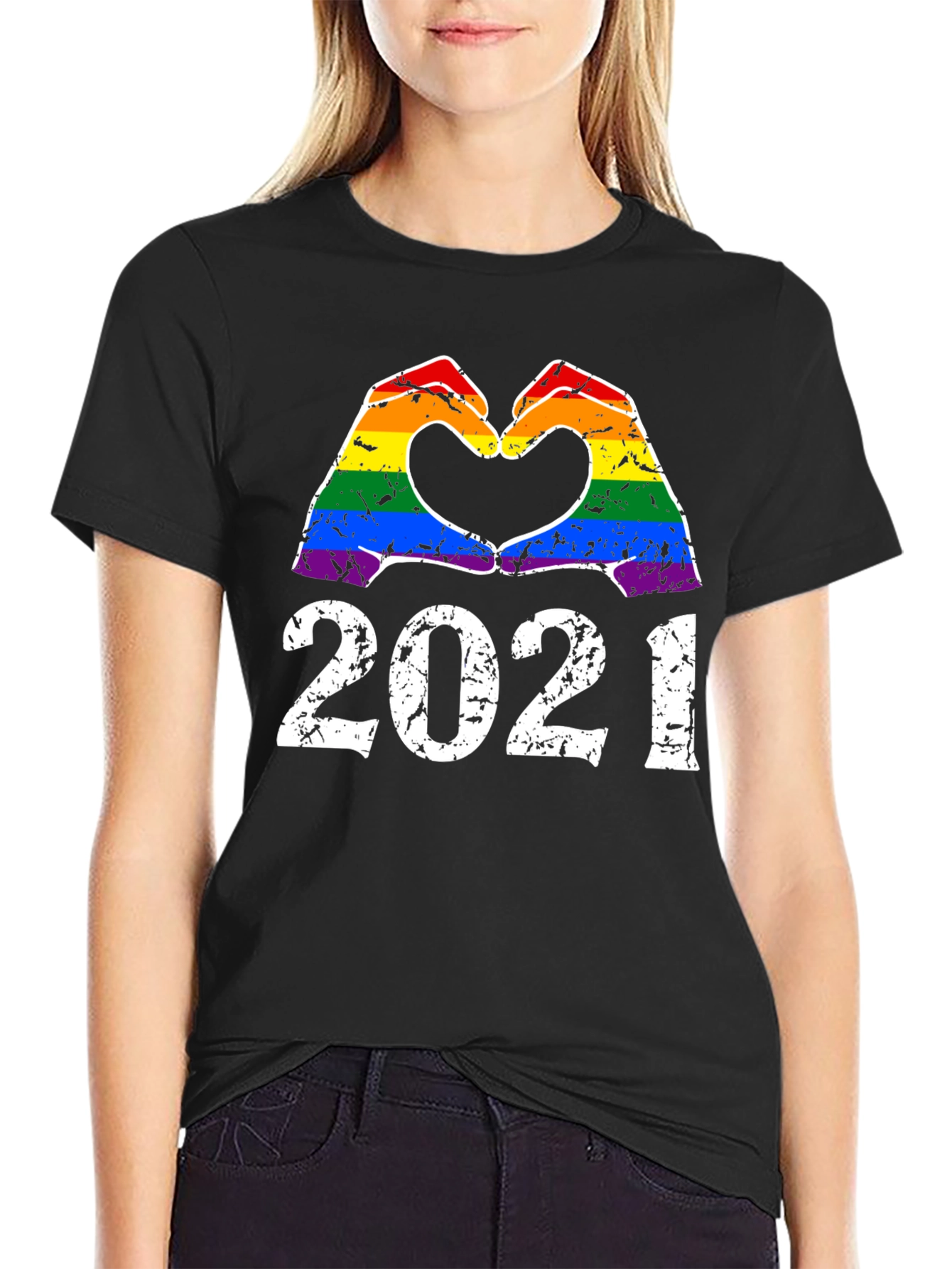 LGBT 2021 Heart Hands Pride T-Shirt