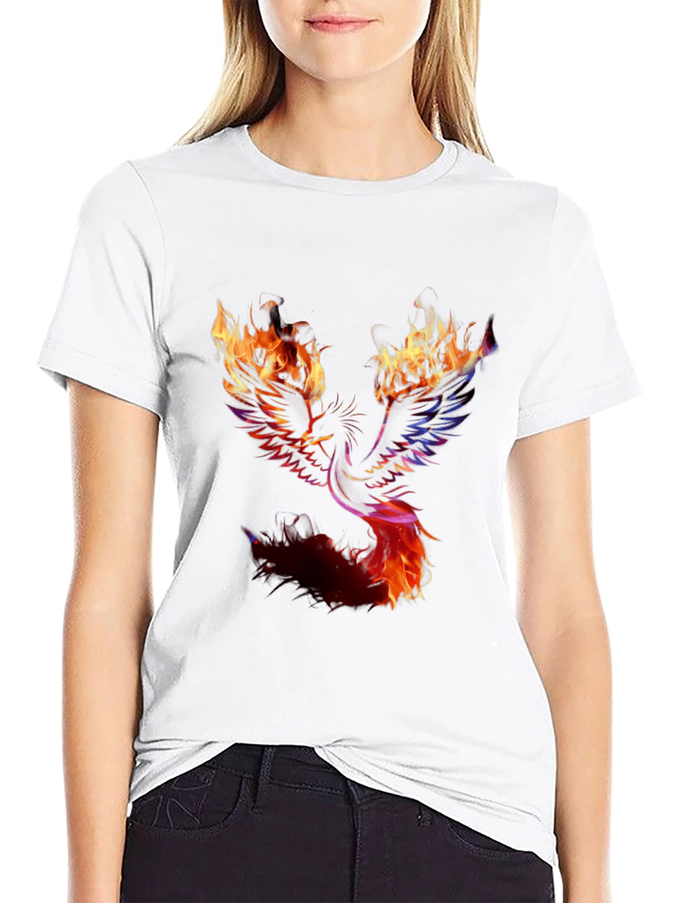 Fiery Phoenix Graphic Tee - Bold Statement Shirt