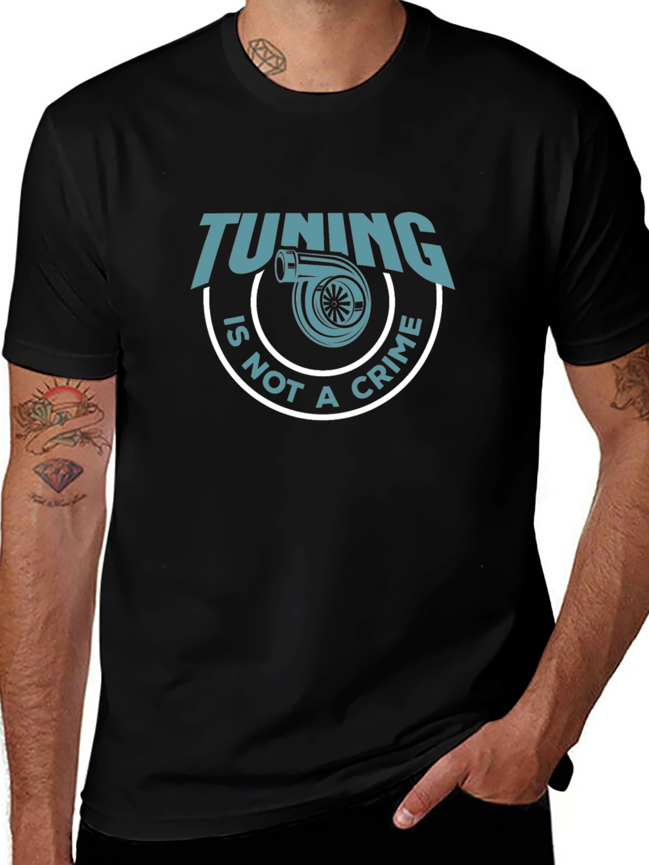 Tuning Is Not A Crime Black T-Shirt